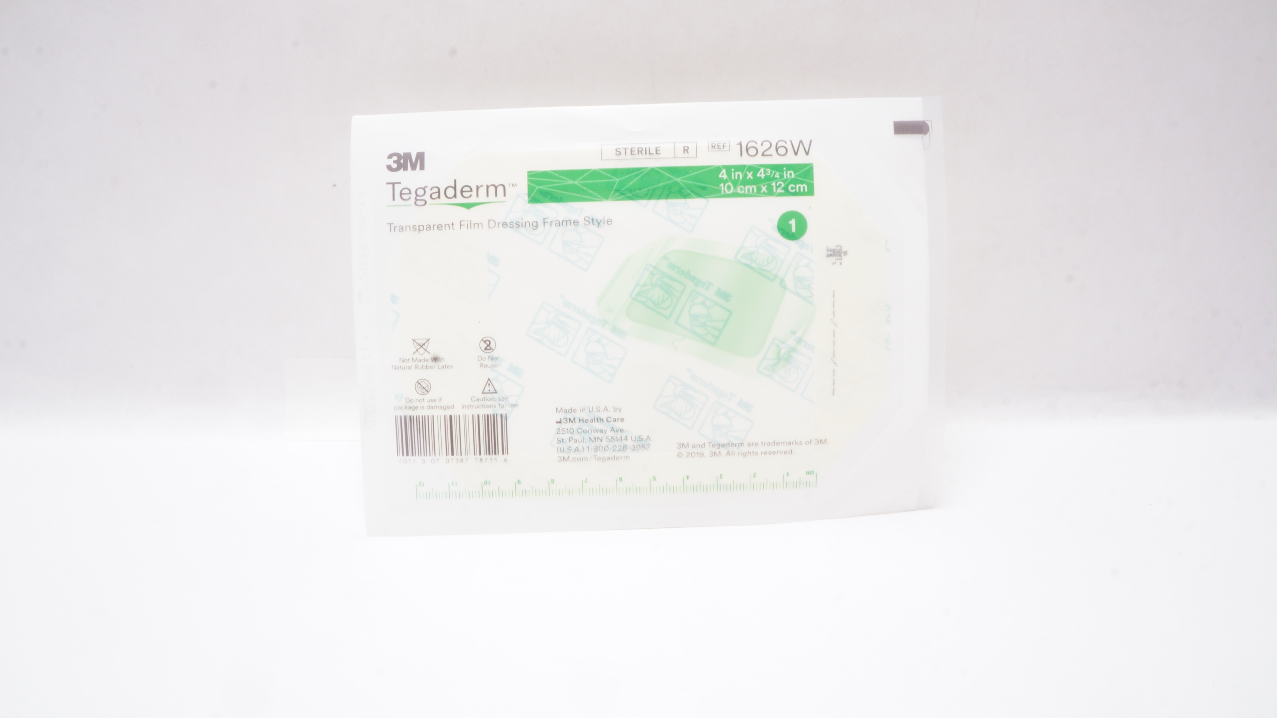 3M 1626W Tegaderm Transparent Film Dressing Frame Style 4inch x 4-3/4inch