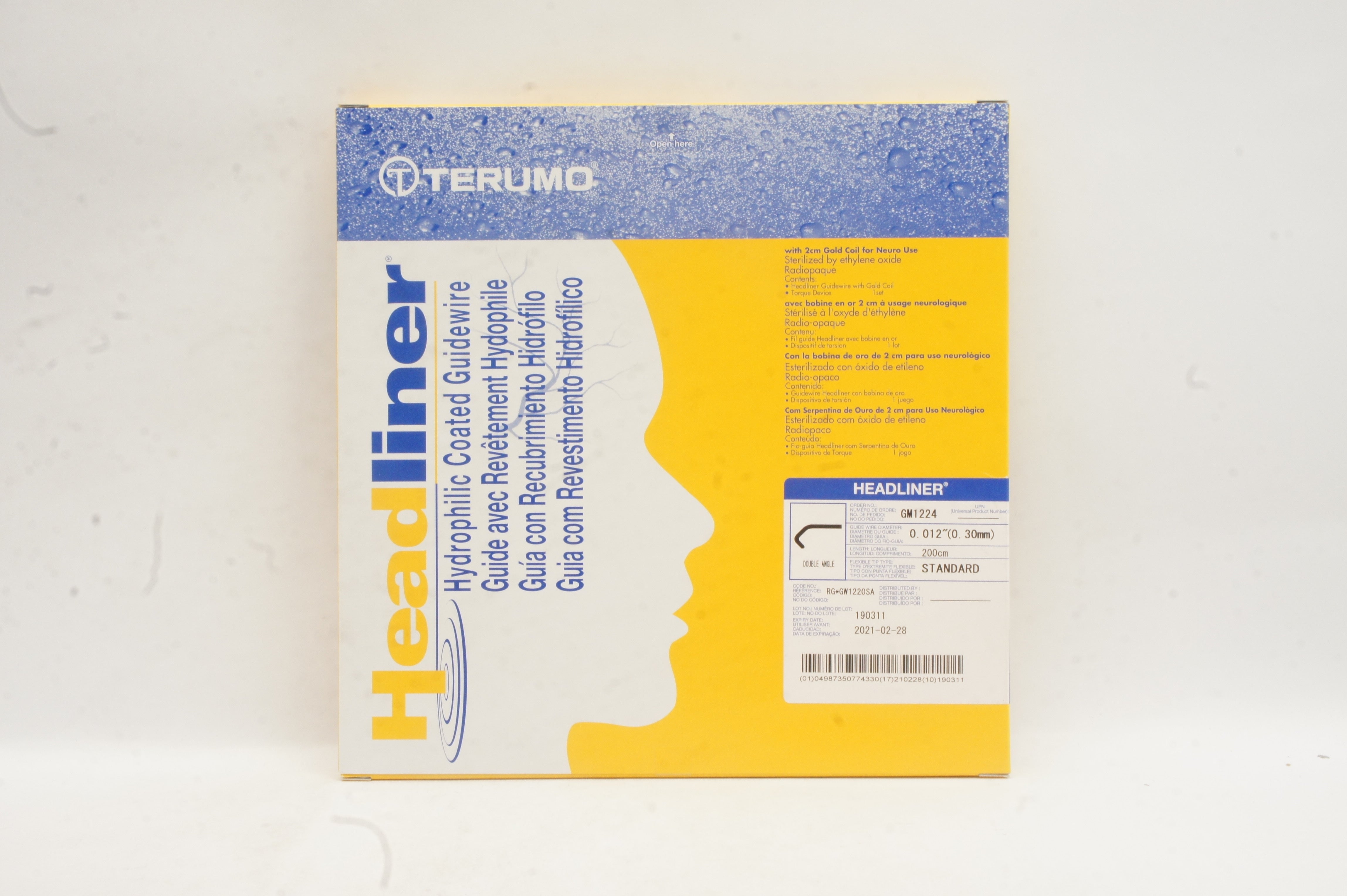 Terumo GM1224 Headliner Hydrophilic Coated Guidewire 0.012inch 200cm (x)