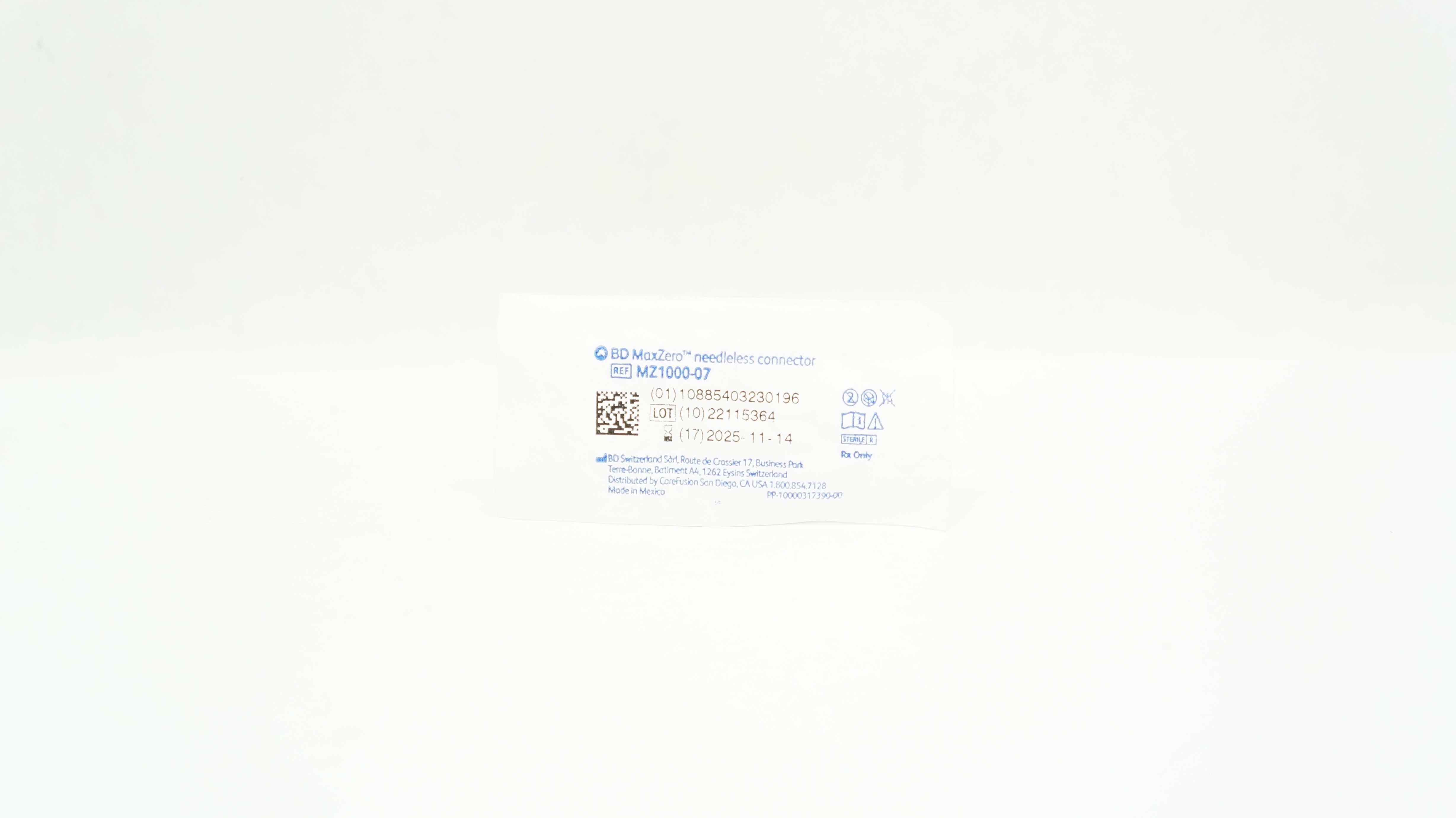 BD MZ1000-07 MaxZero Ndleless Connector