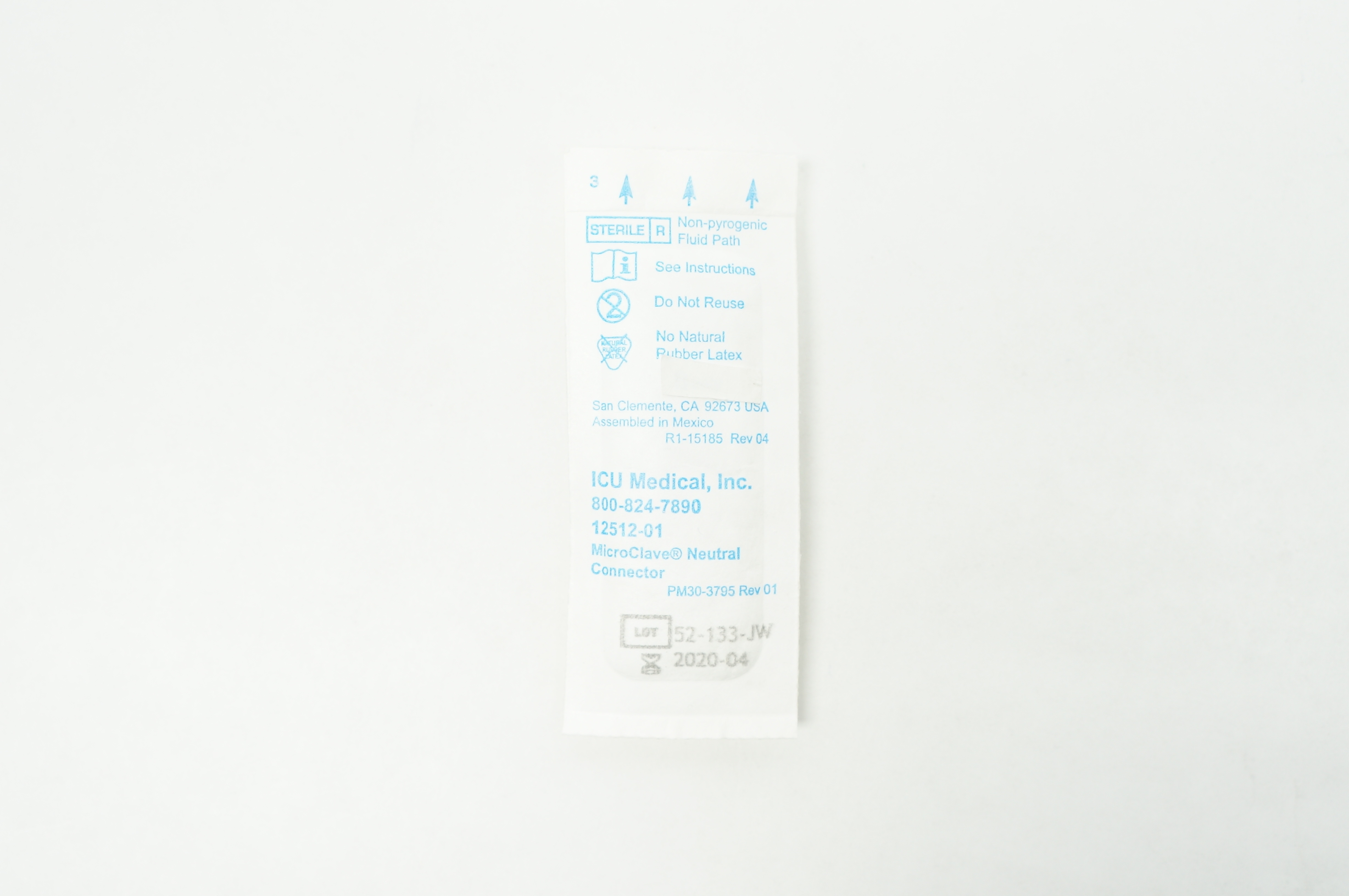 ICU Medical 800-824-7890 MicroClave Neutral Connector (x)