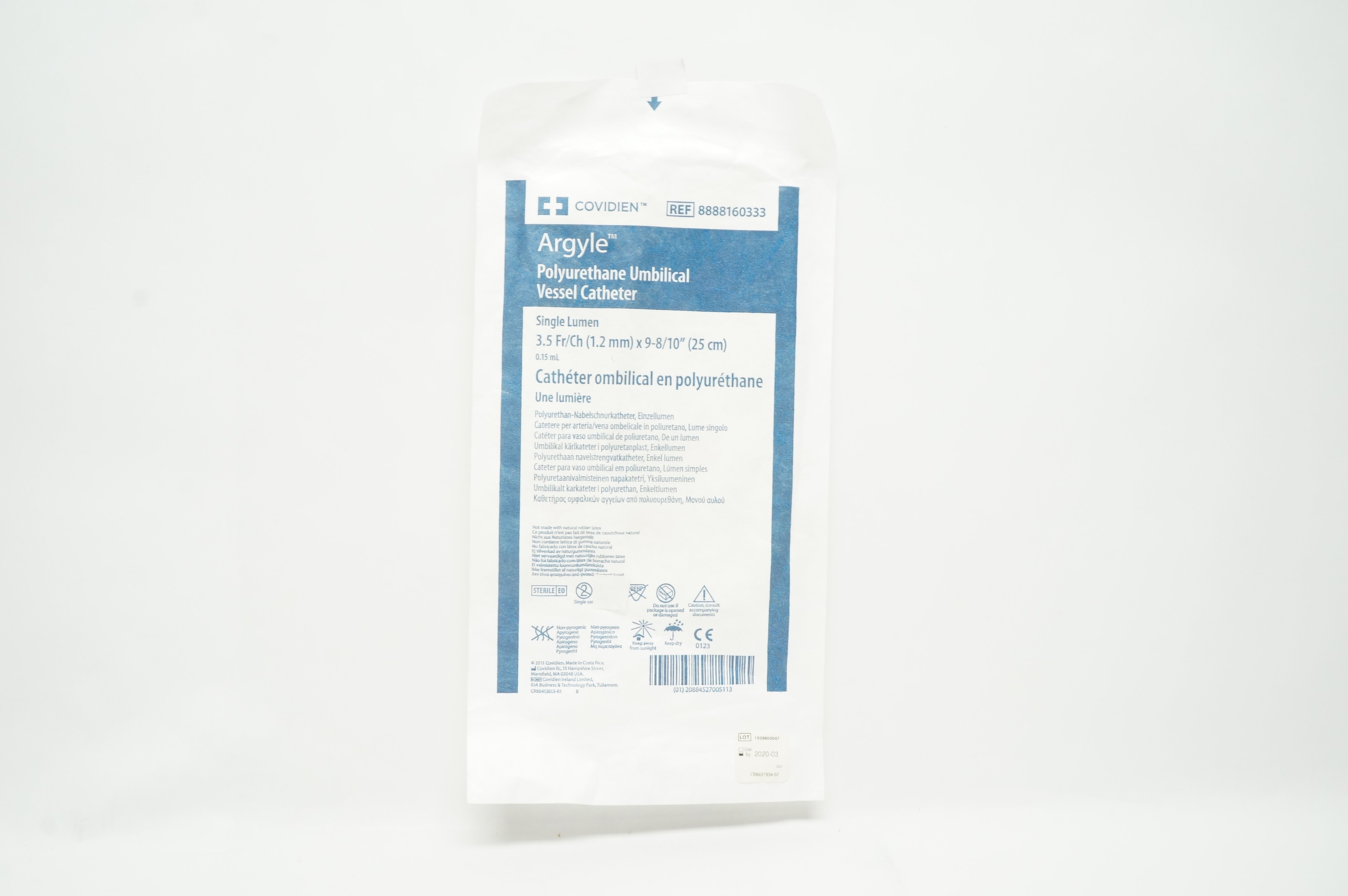 Covidien 8888160333 Argyle Umbilical Vessel Cath. 3.5Fr/Ch x 9 8/10inch (x)