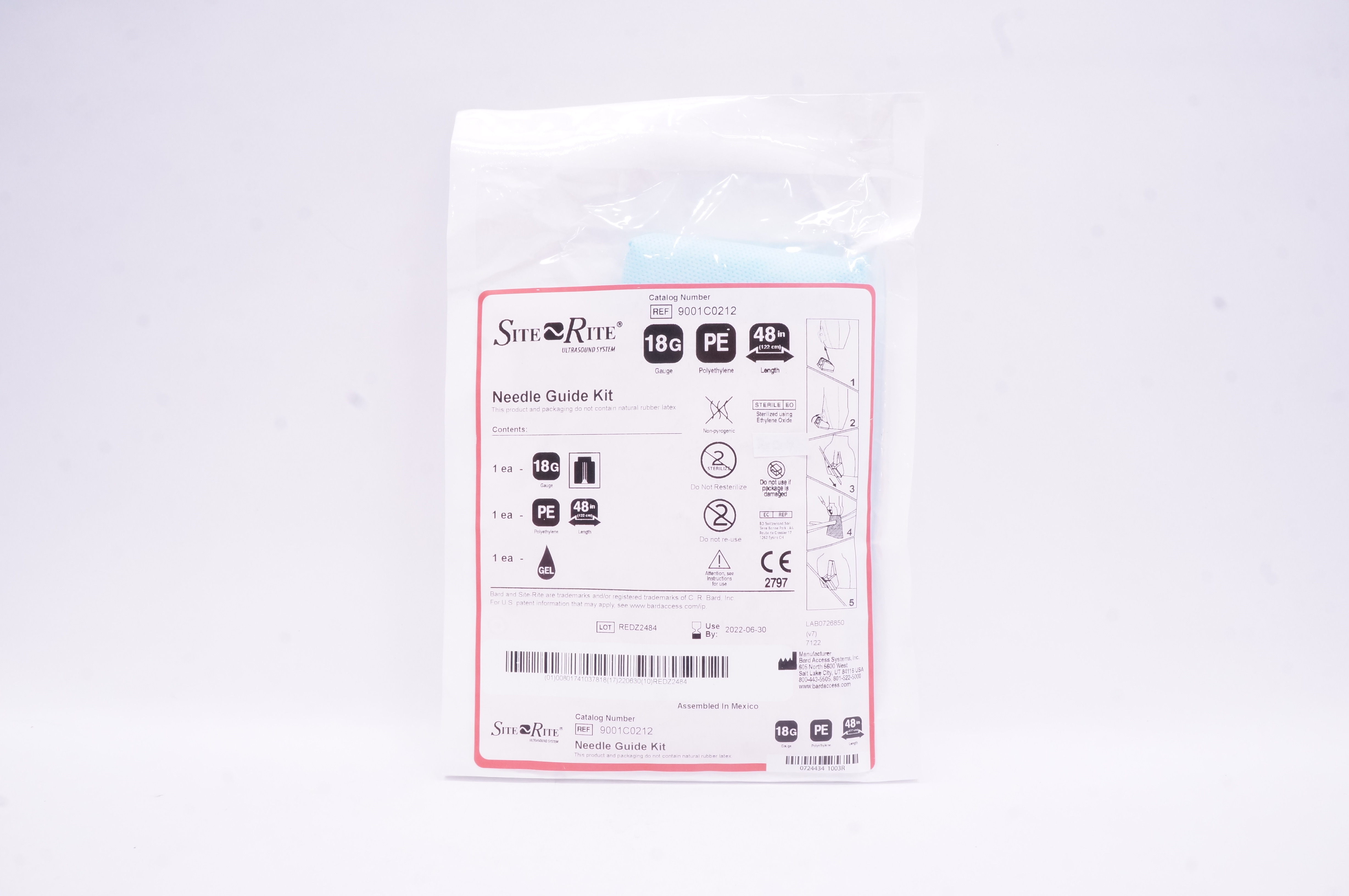 Bard 9001C0212 Site Rite Ndle Guide Kit 18G x 48inch