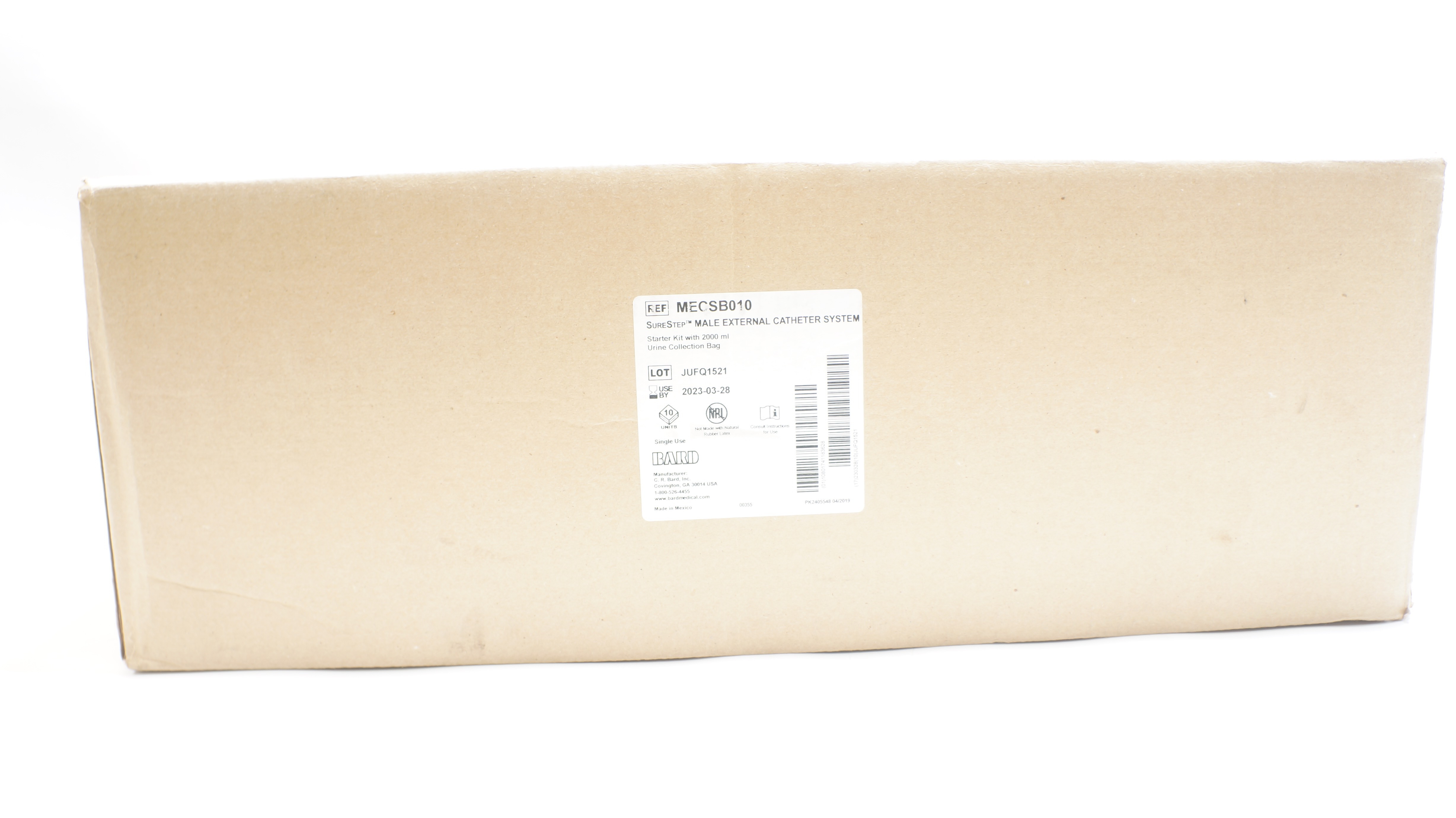 Bard MECSB010 SuperStep Male External Cath. System (x) - Case of 10