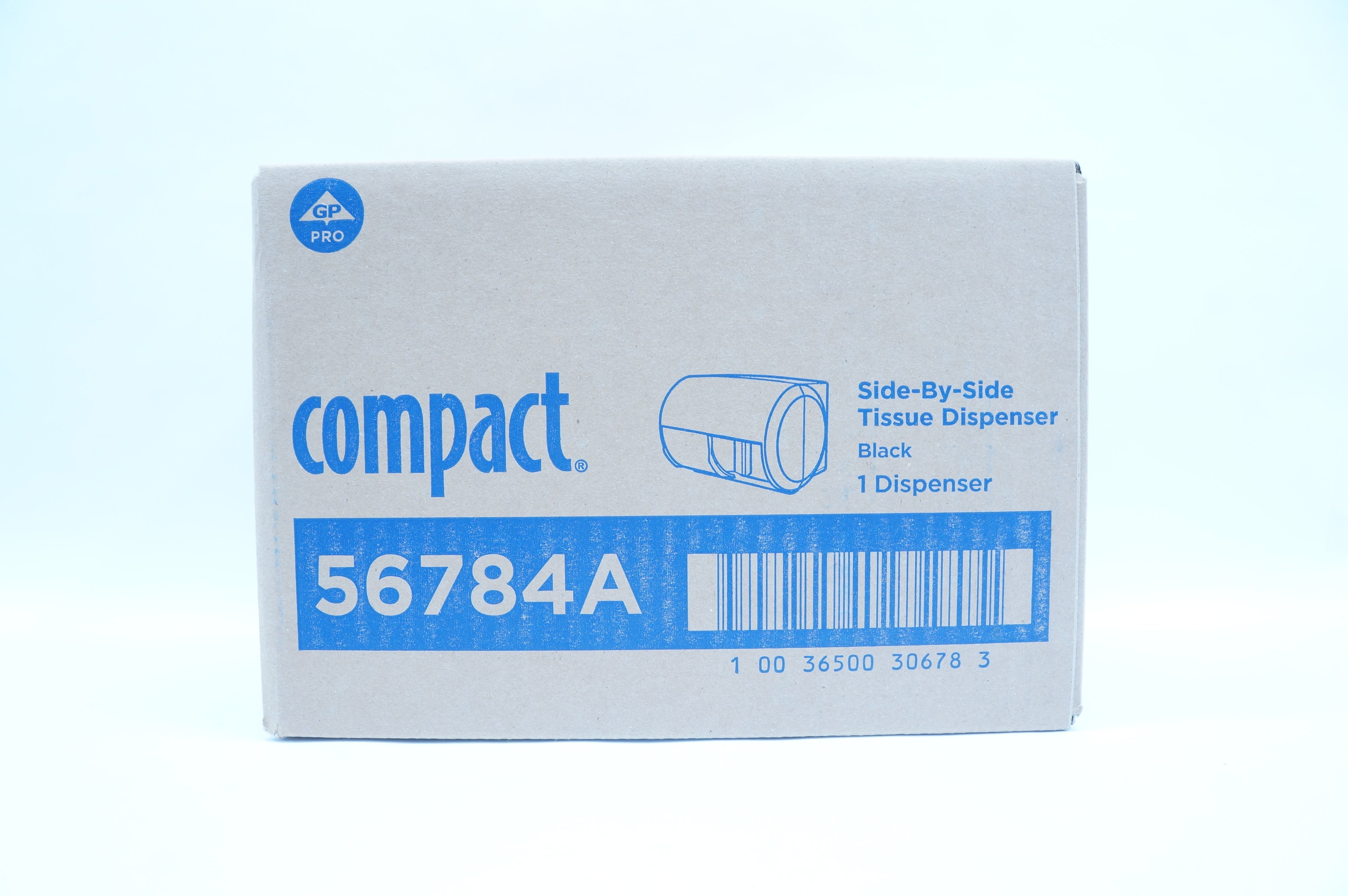 Compact 56784A GP Side-By-Side Tissue Dispenser, Black, 6 Layers (x)