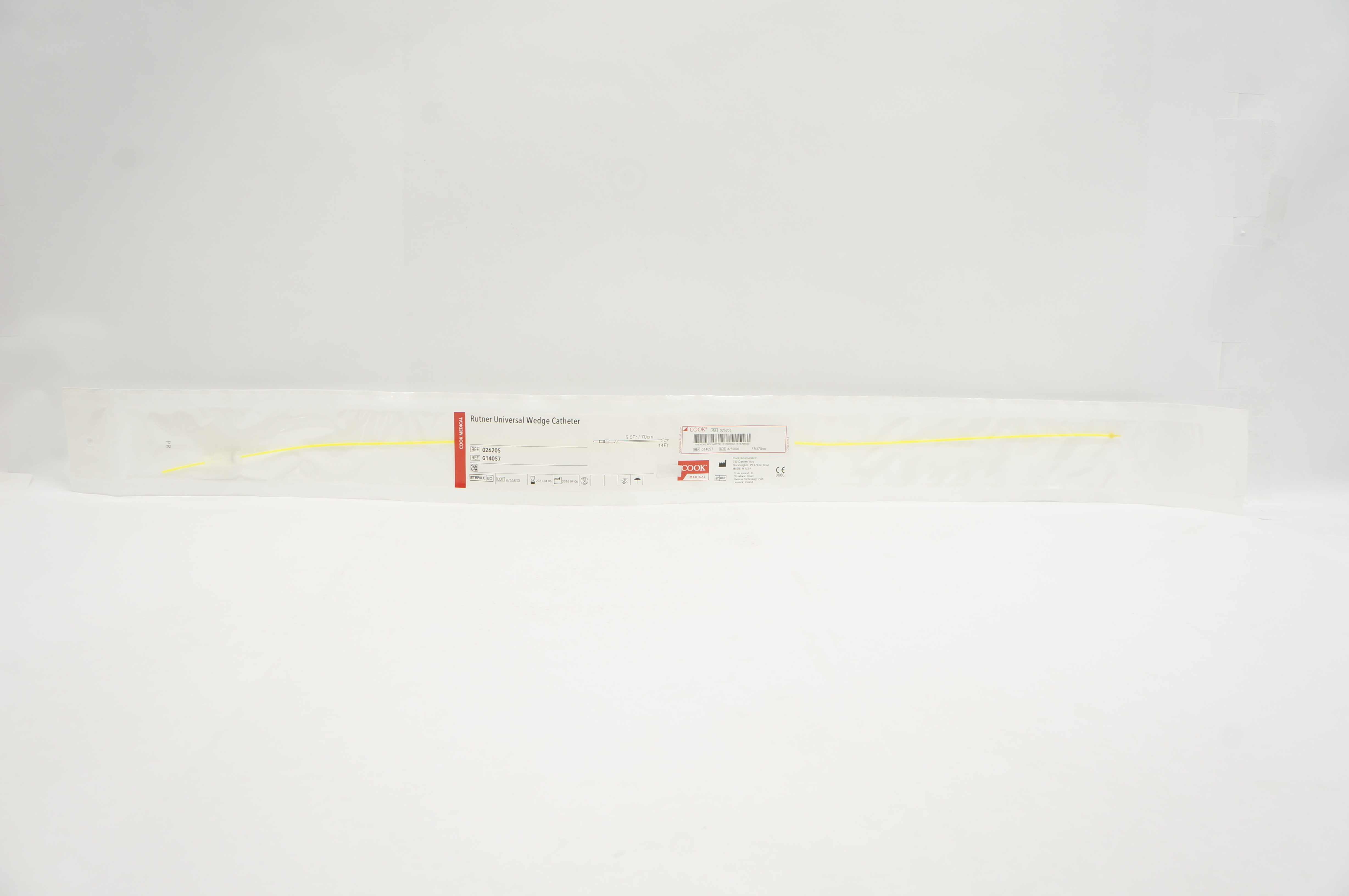 Cook Medical G14057 Rutner Universal Wedge Cath. 5Fr. x 70cm (x)