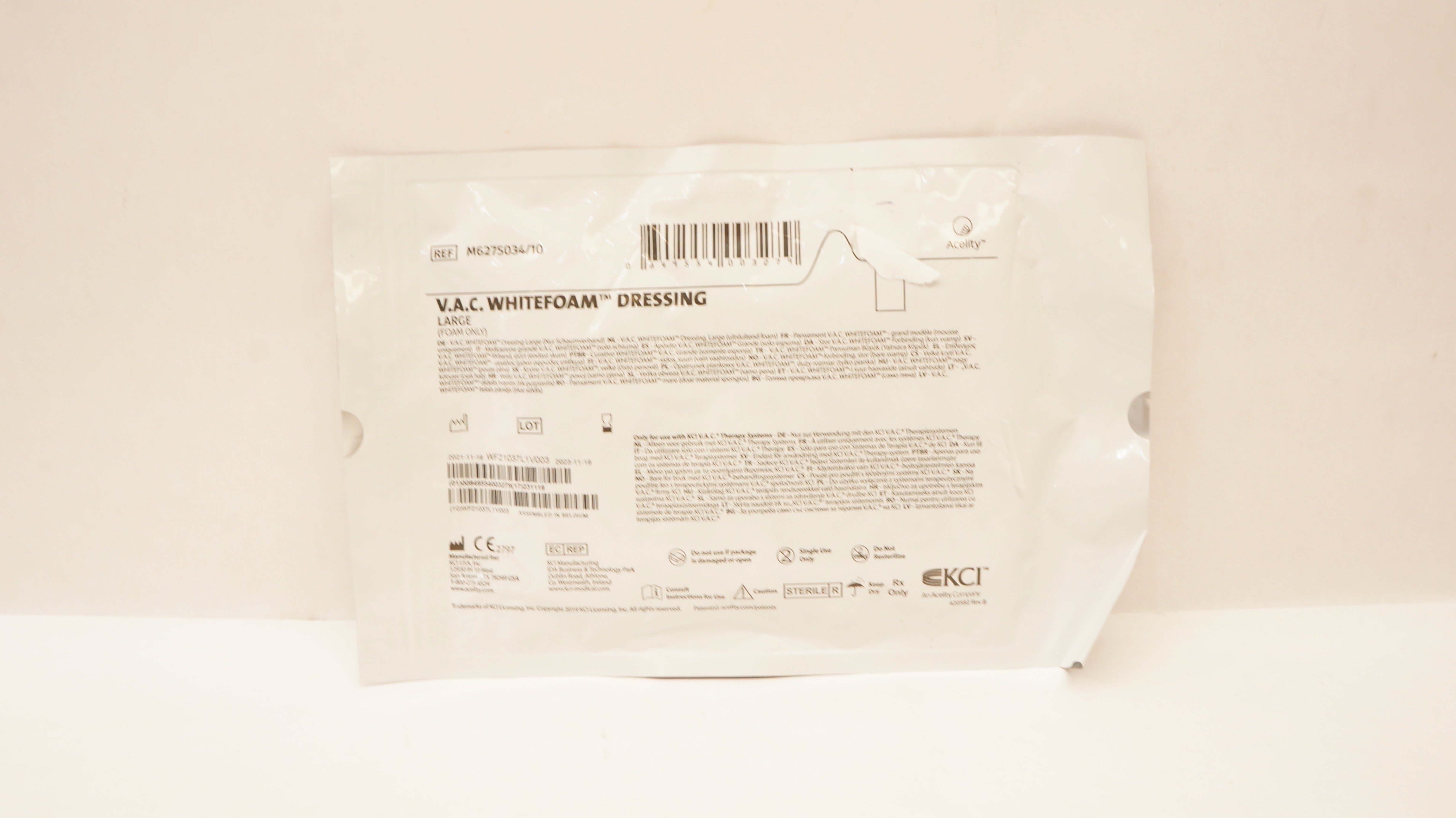 KCI M6275034/10 V.A.C. Whitefoam Dressing Large