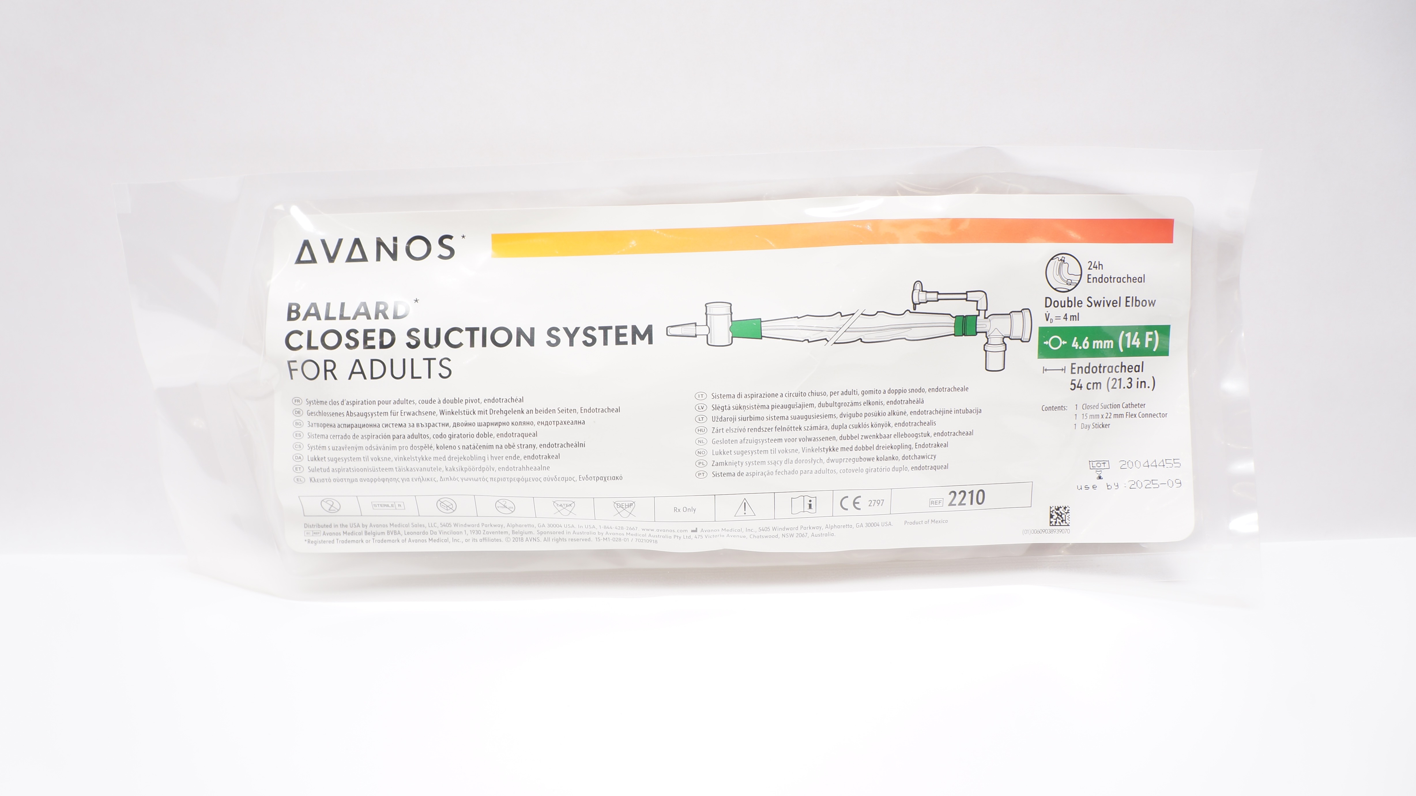 Avanos 2210 Ballard Closed Suction System For Adults 14F x 21.3 inch