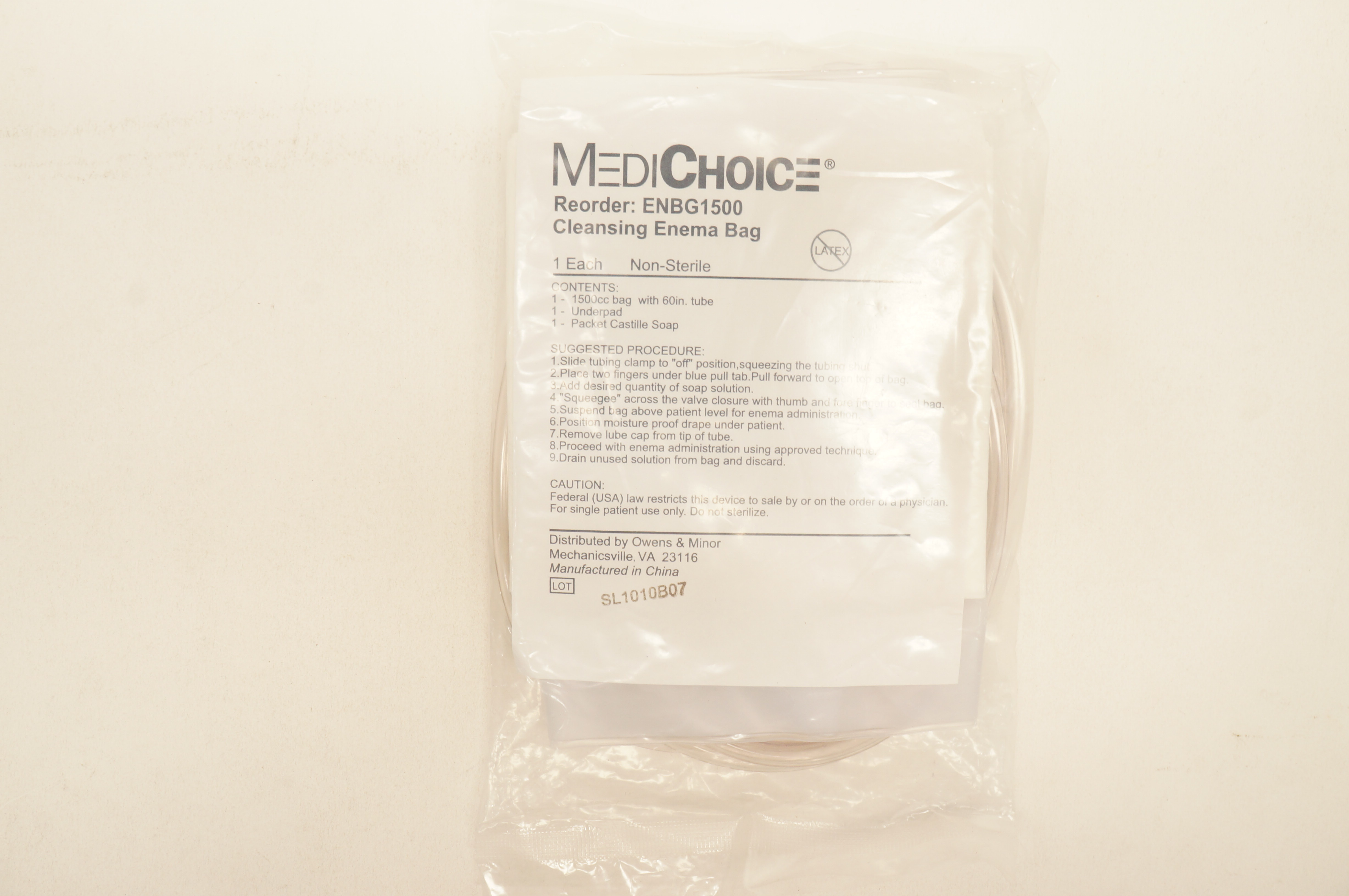 MediChoice ENBG1500 Cleansing Enema Bag