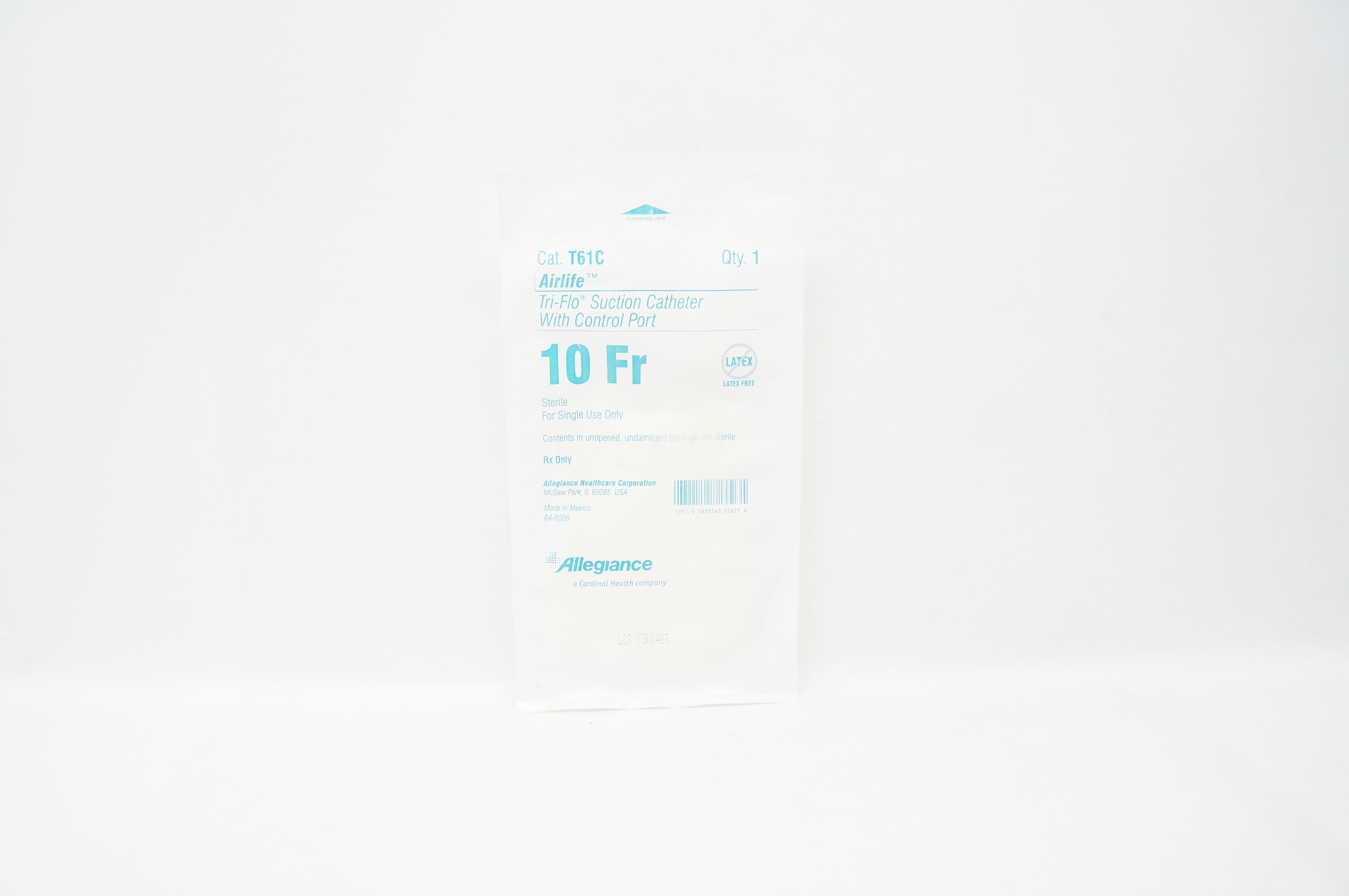 Cardinal Health T61C AirLife Tri-Flo Suction Cath. With Control Port 10 Fr