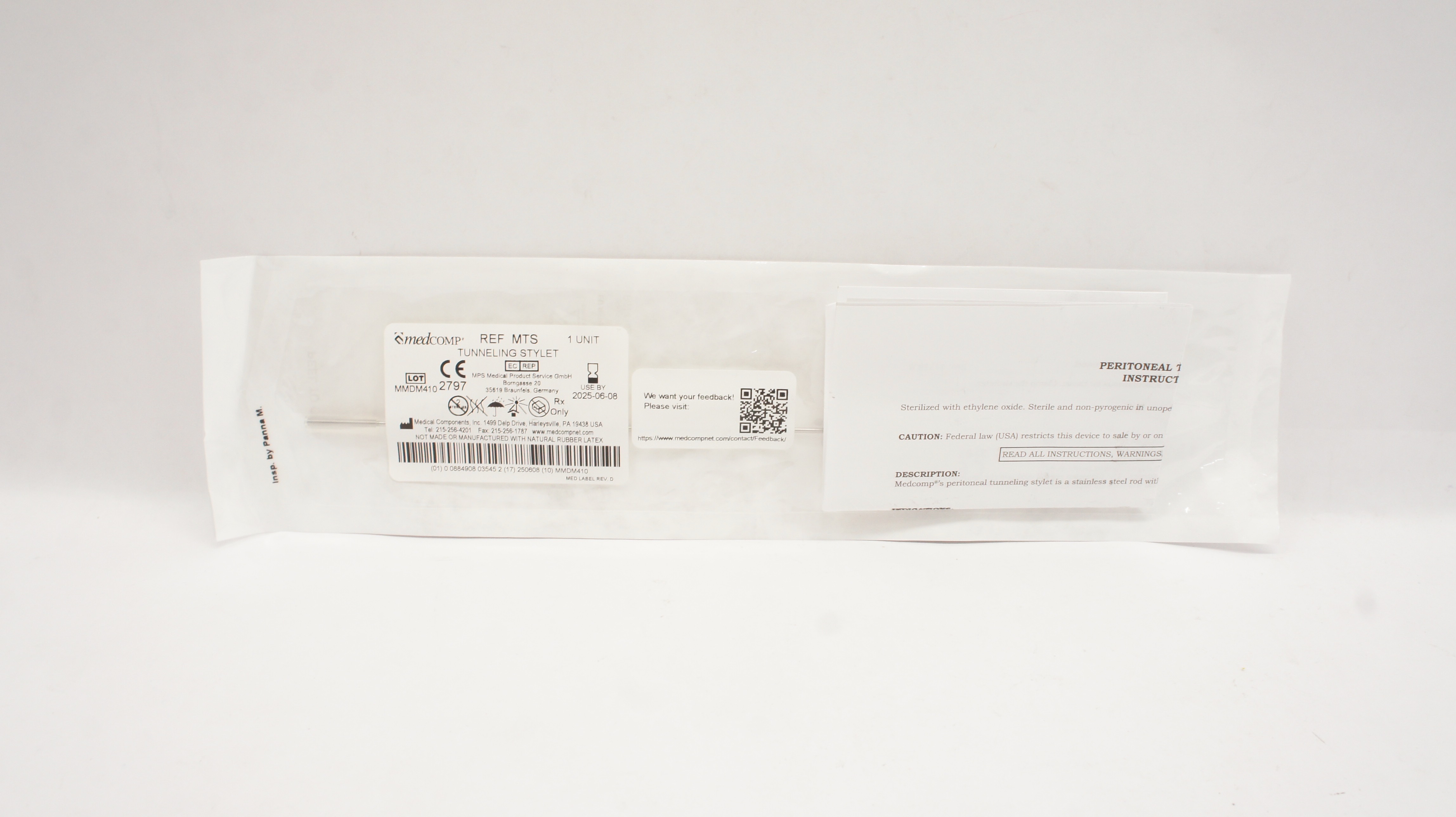 Medical Components MTS Tunneling Stylet