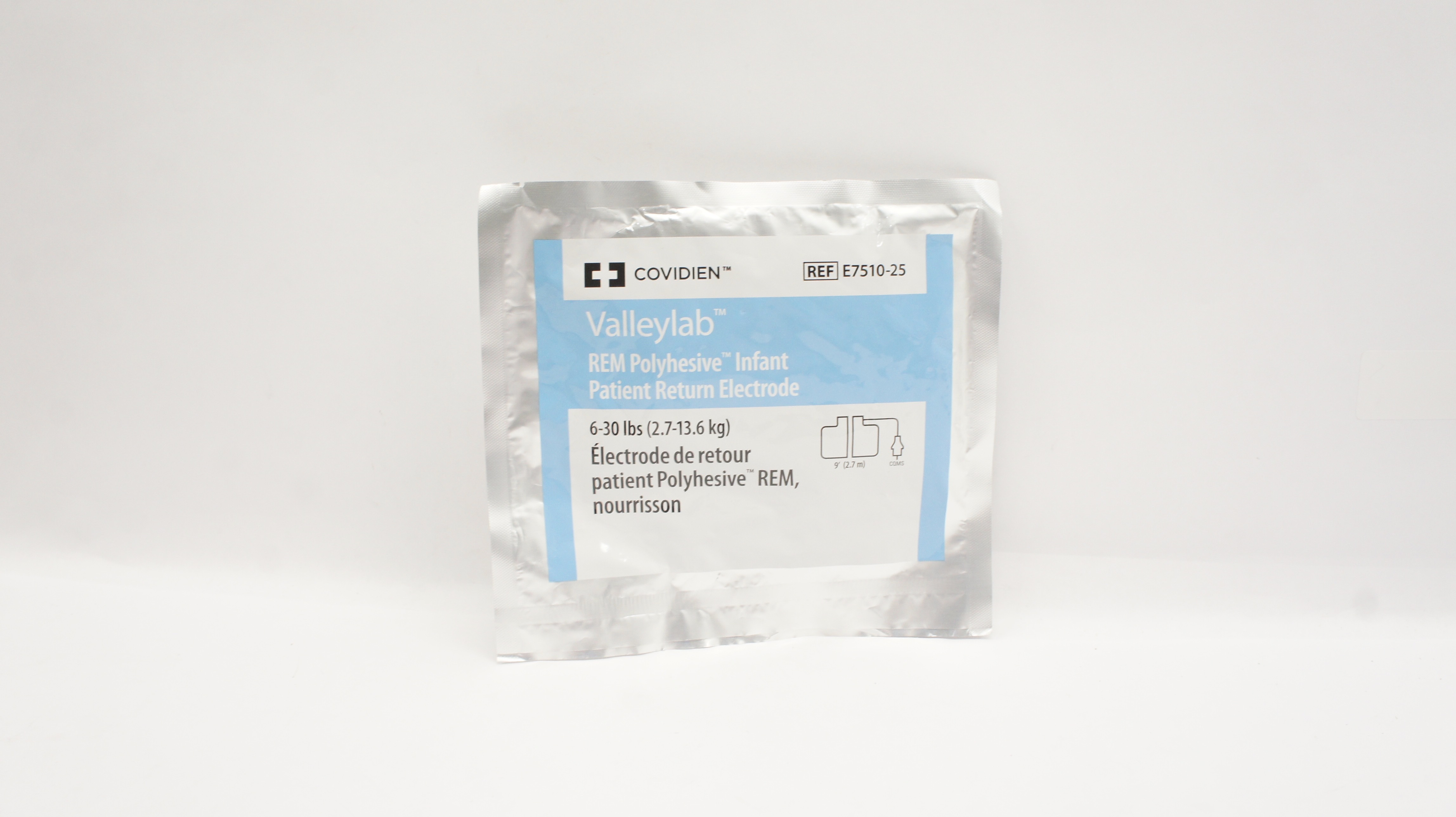 Covidien E7510-25 Valleylab REM Polyhesive Infant Return Electrode 6-30lbs (x)