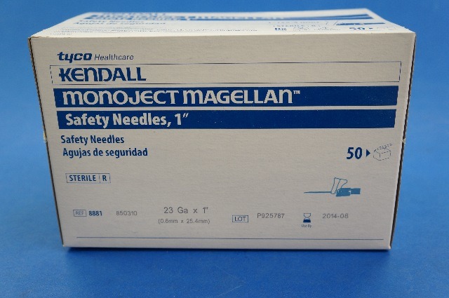 Tyco 8881 Kendall Monoject Magellan Safety Ndles, 25Ga x 1