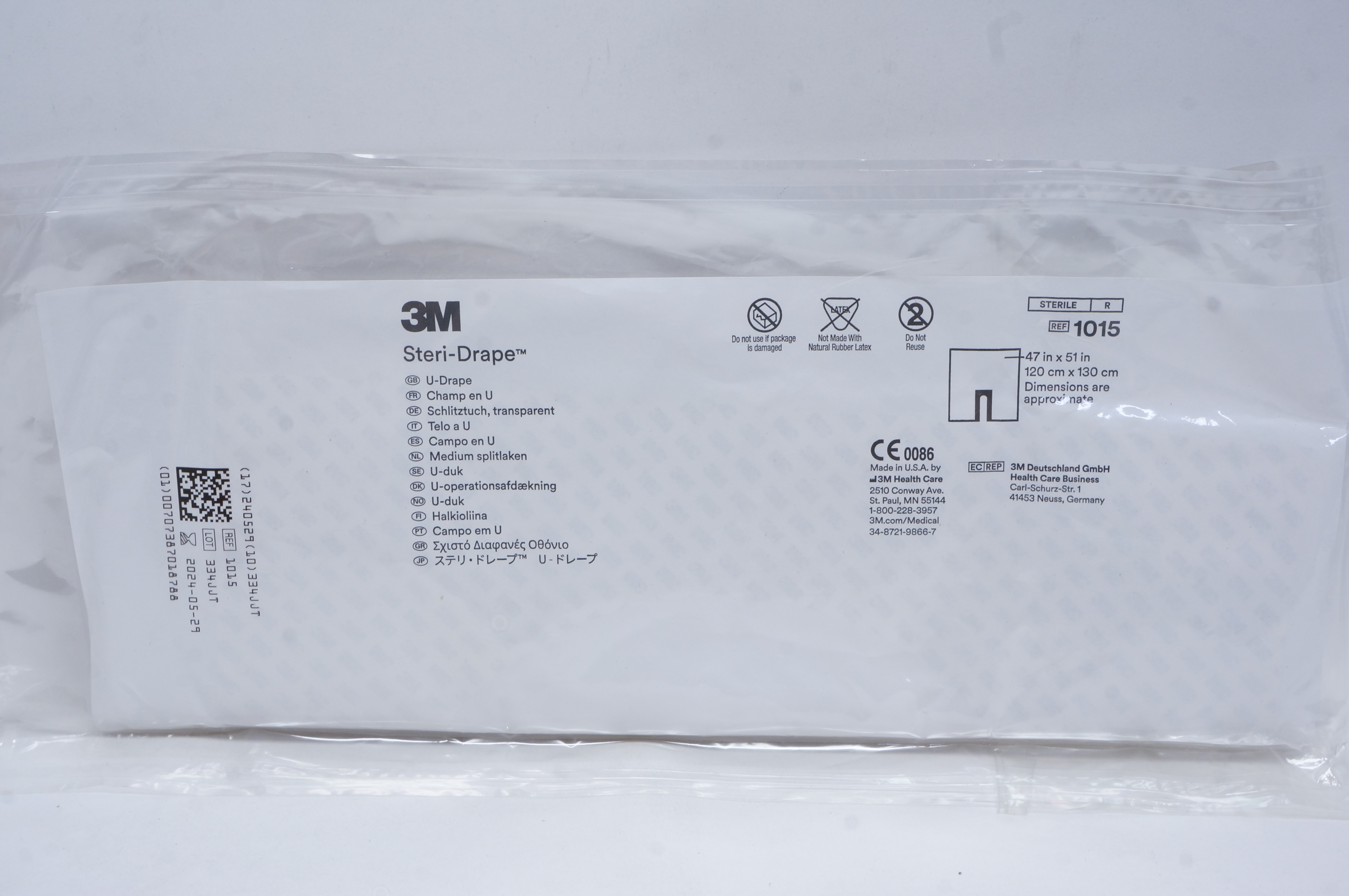 3M 1015 Steri-Drape U-Drape 47inch x 51inch