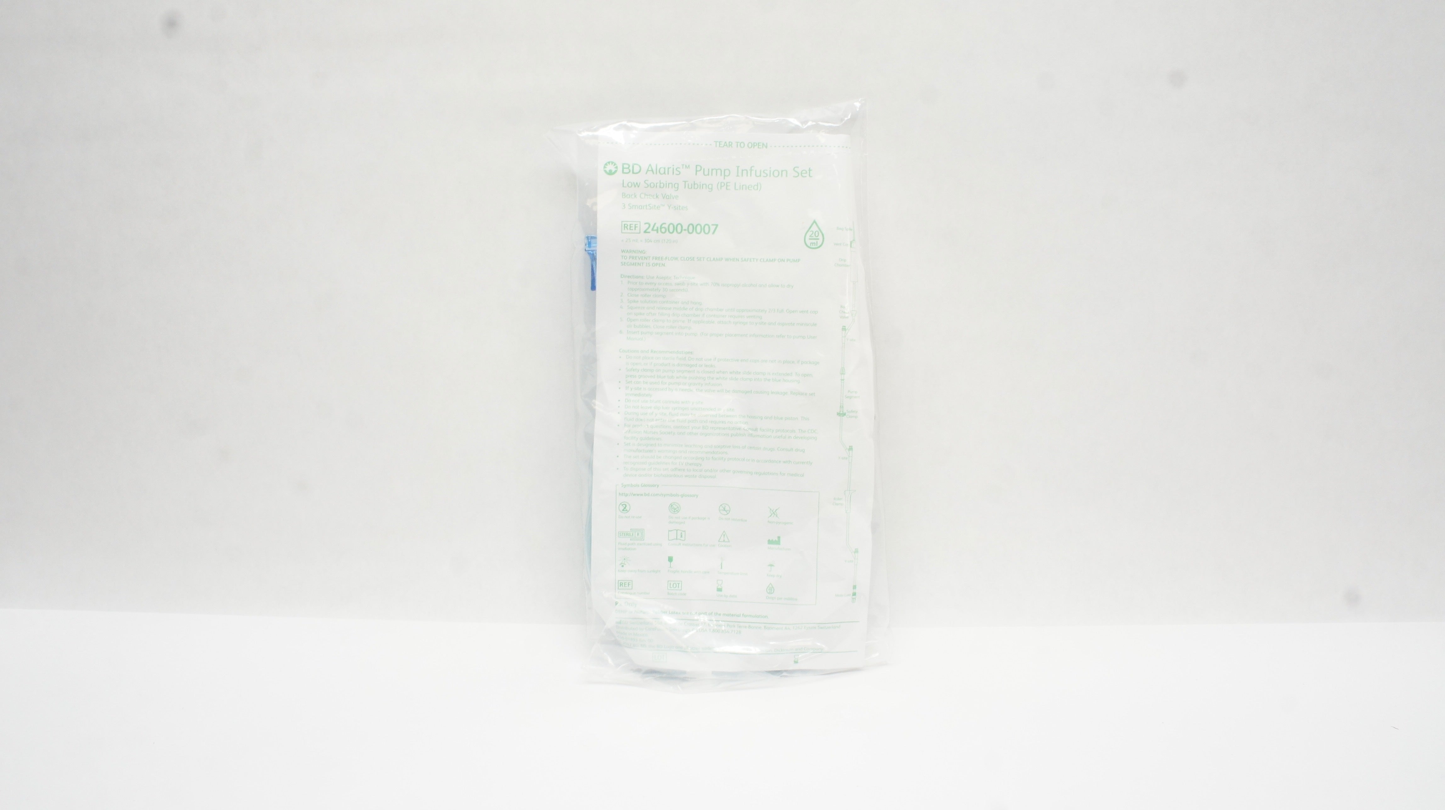 BD 24600-0007 Alaris Pump Infusion Set 25ml x 120inch (Approx.) 20Drops/mL