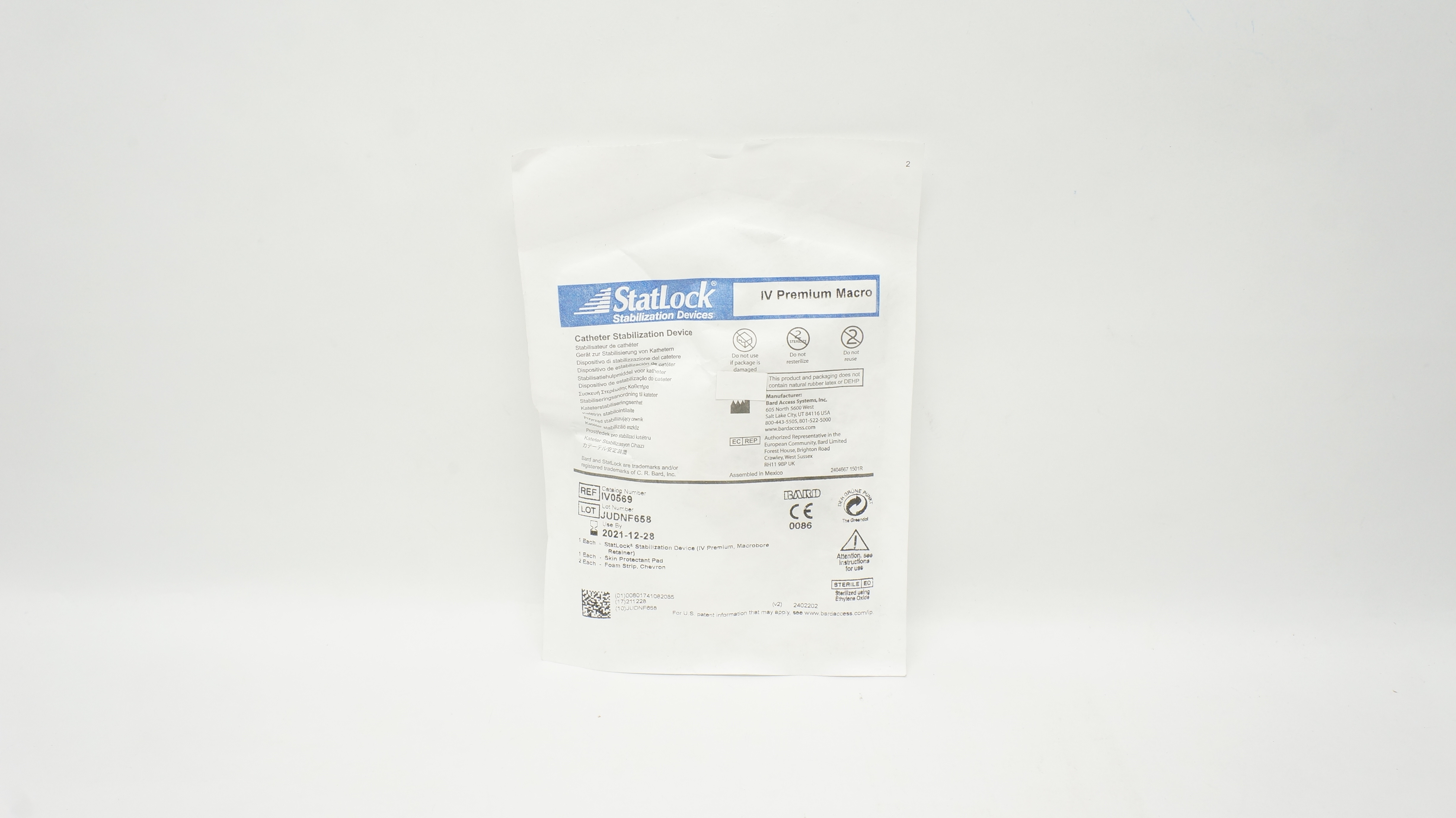 Bard IV0569 StatLock Cath. Stabilization Device IV Premium Macro (x)