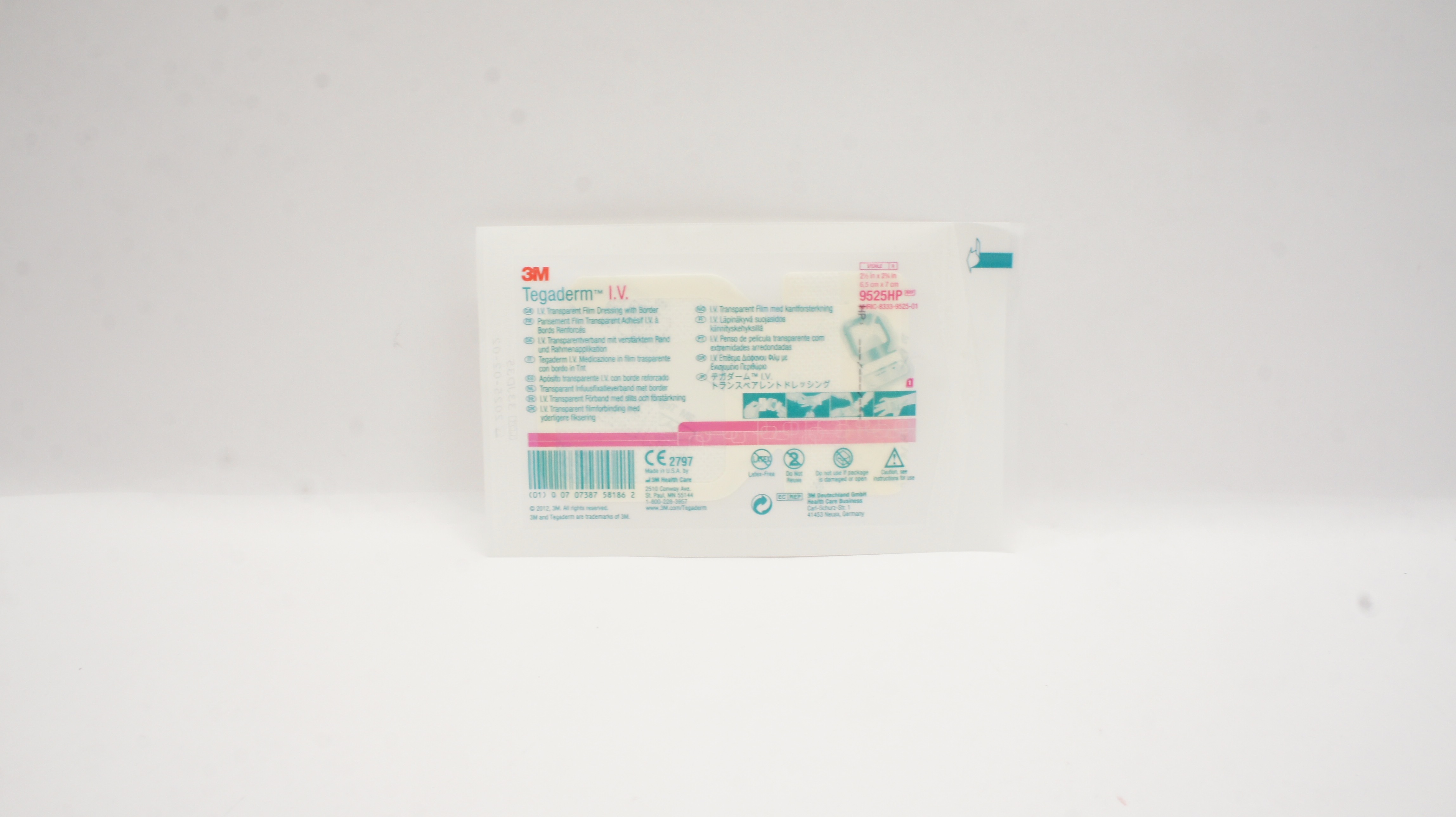 3M 9525HP Tegaderm IV Transparent Film Dressing 2-1/2in. x 2-3/4in.