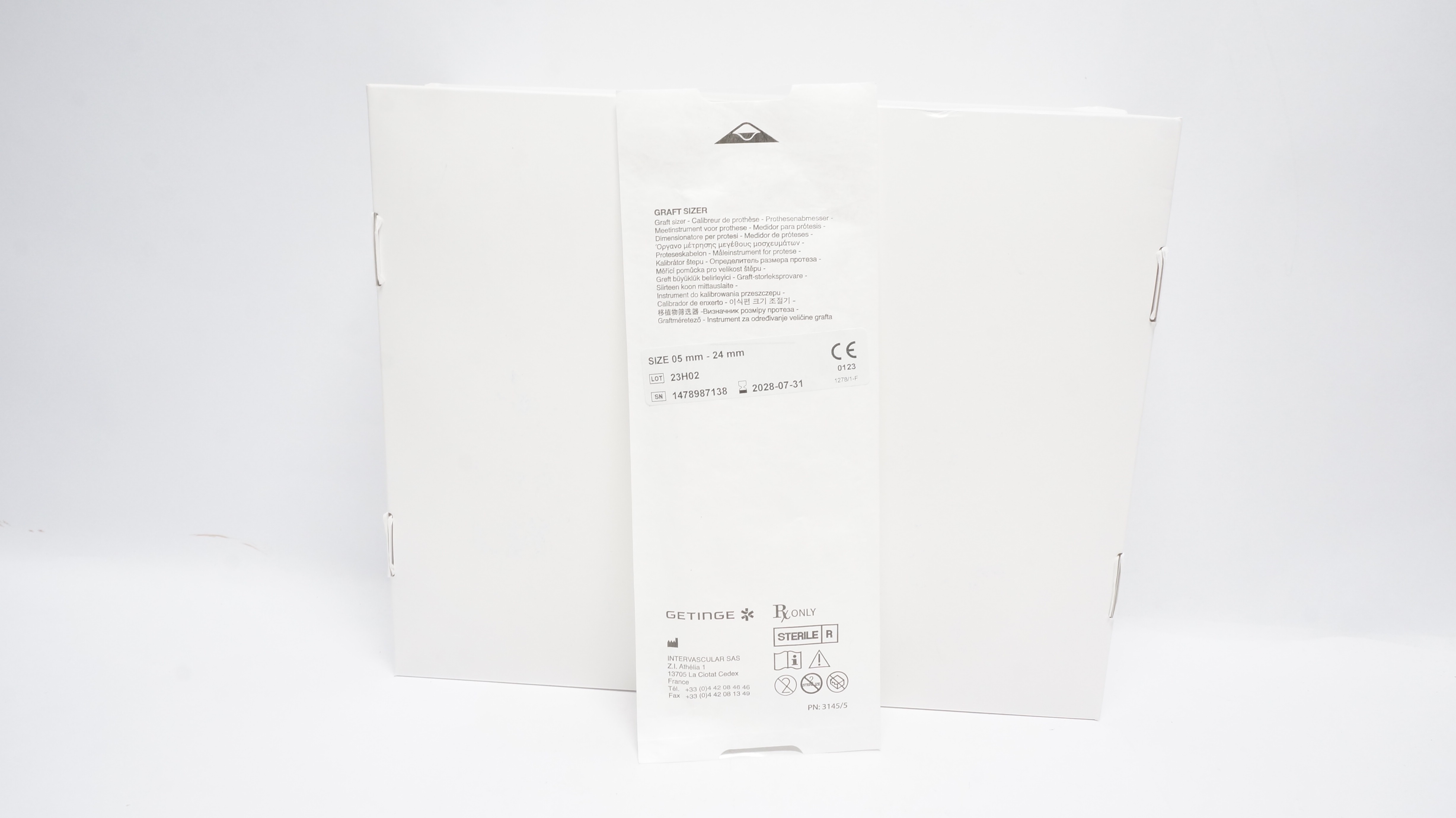 Intervascular 1478987138 3145/5 Getinge graft Sizer 05mm - 24mm