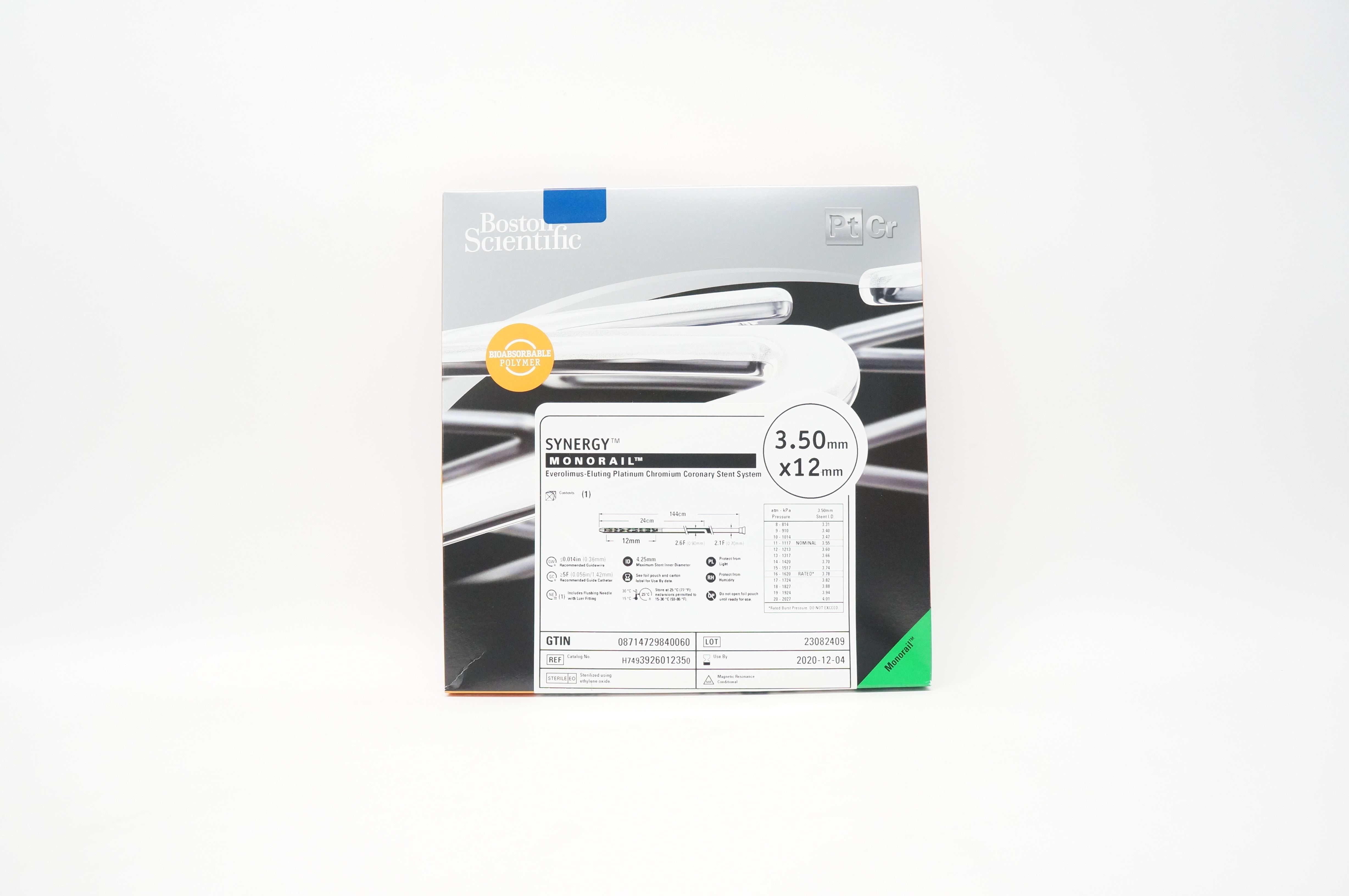 Boston Scientific H7493926012350 Monorail Coronary Stnt System 3.50mm x 12mm (x)