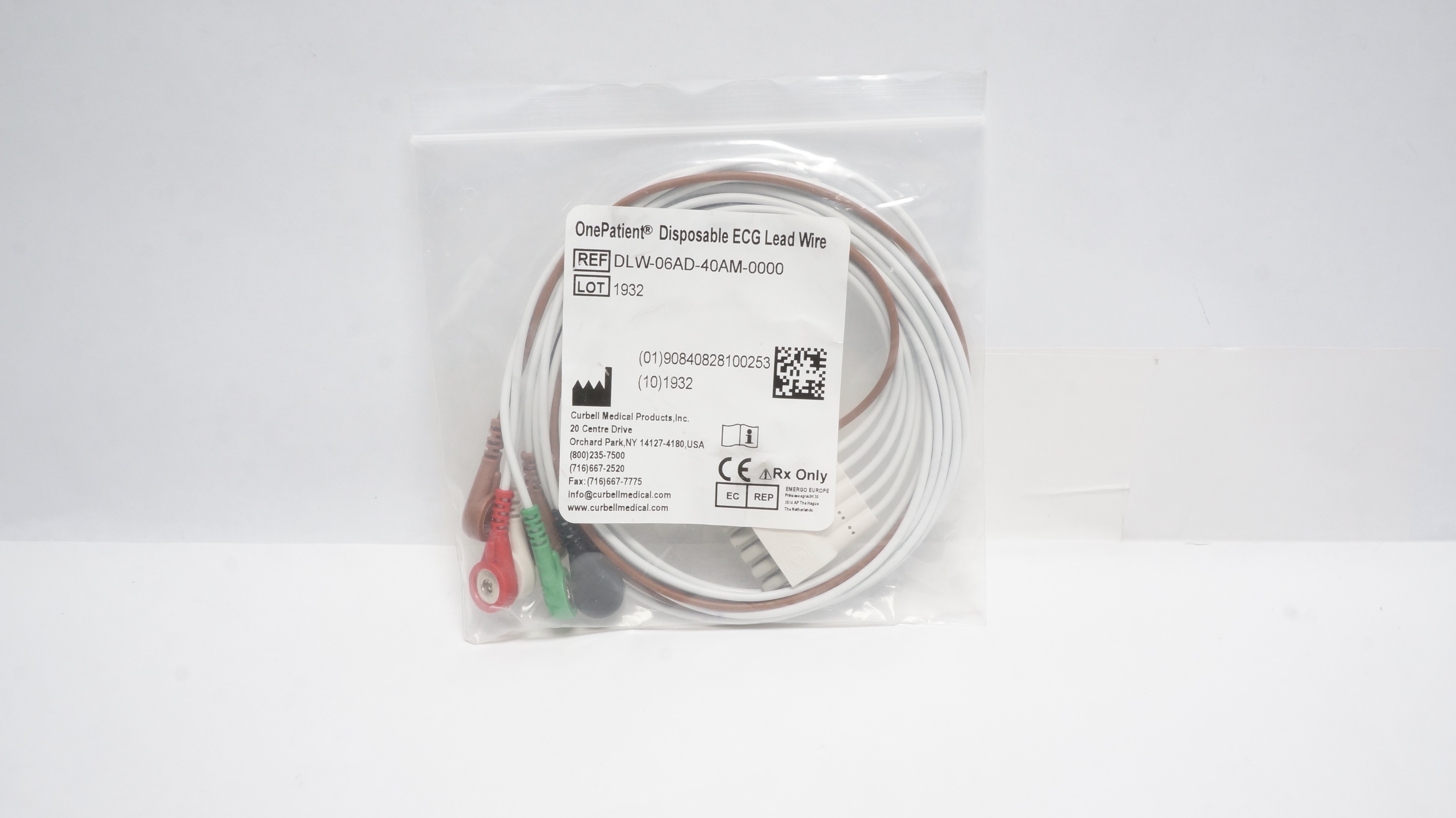 Cornell Medical DLW-06AD-40AM-0000 OnePatient Disposable ECG Lead Wire