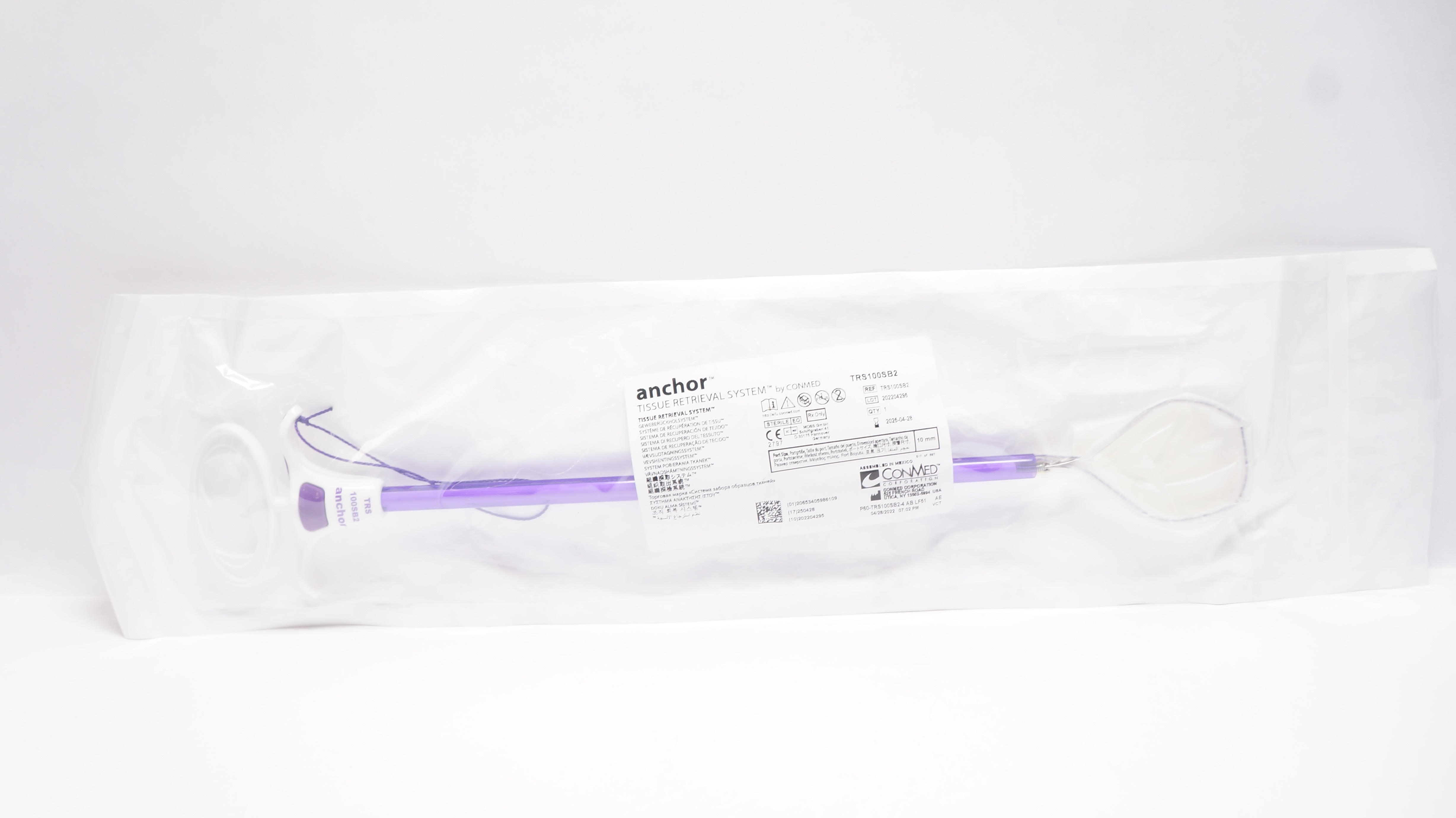 ConMed TRS100SB2 Anchor Tissue Retrieval System 10mm