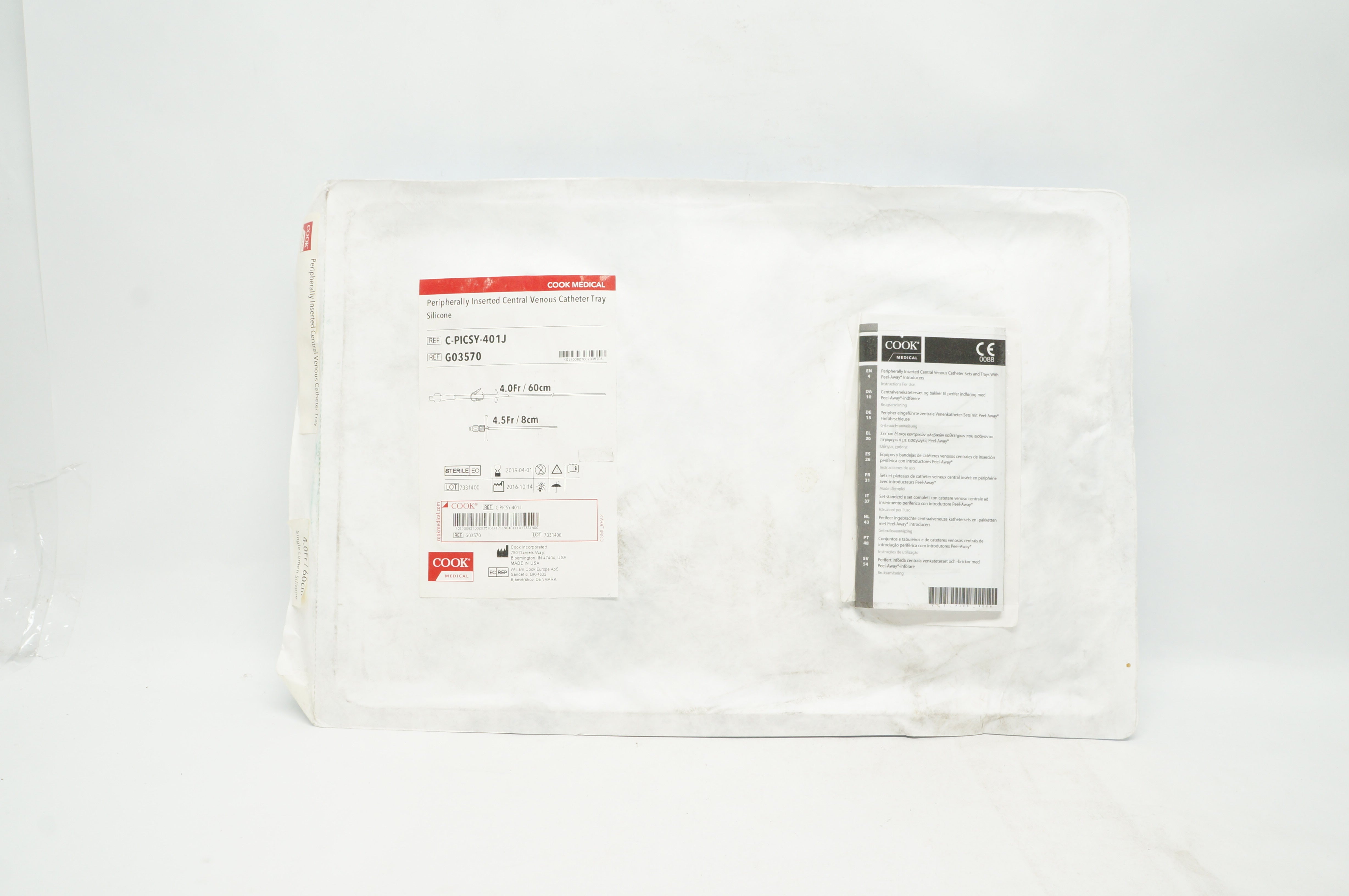 Cook Medical G03570 Peripherally Inserted Central Venous Catheter Tray (x)