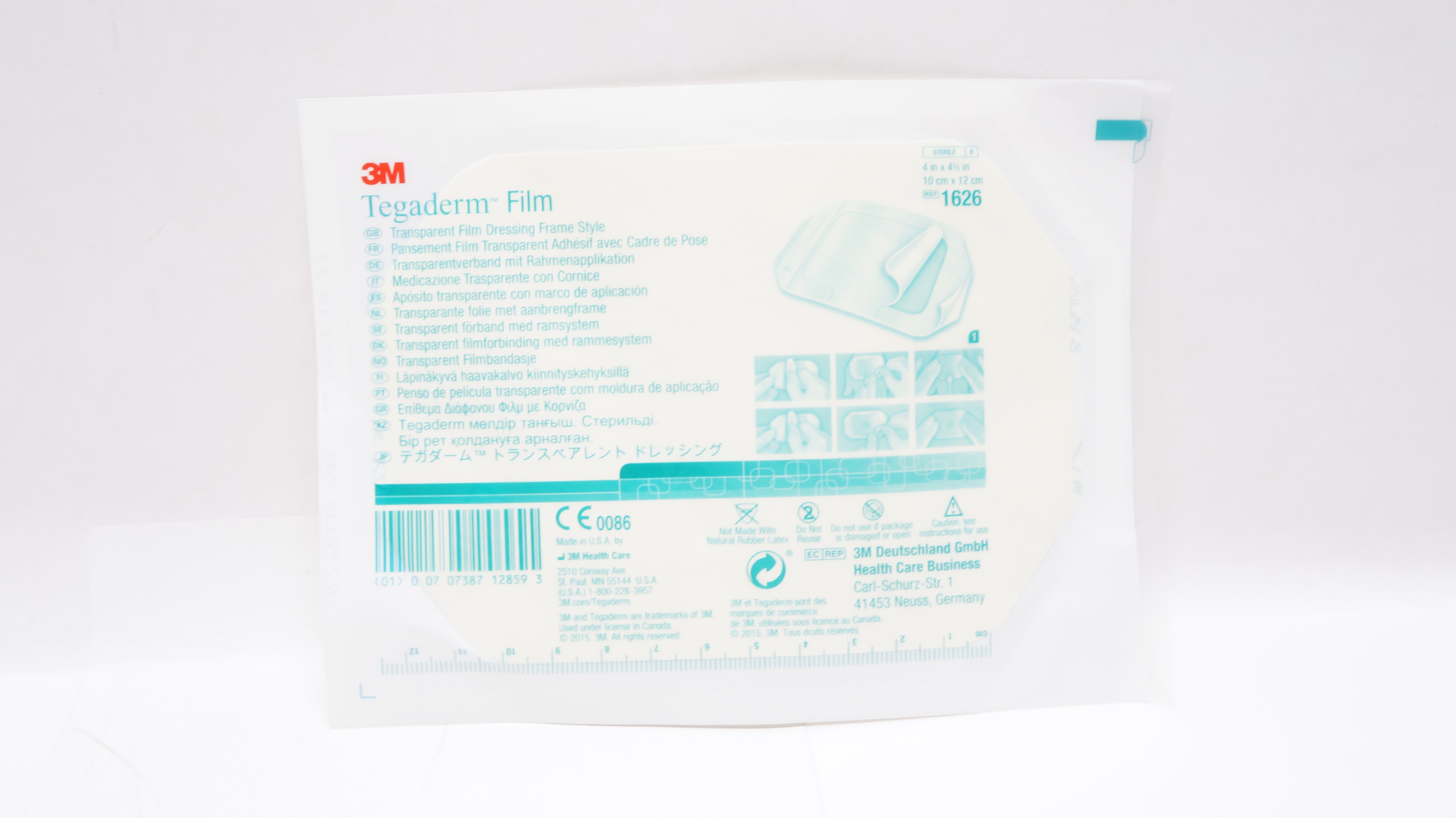 3M 1626 Tegaderm Transparent Film Dressing Frame Style 4inch x 4-3/4inch (x)