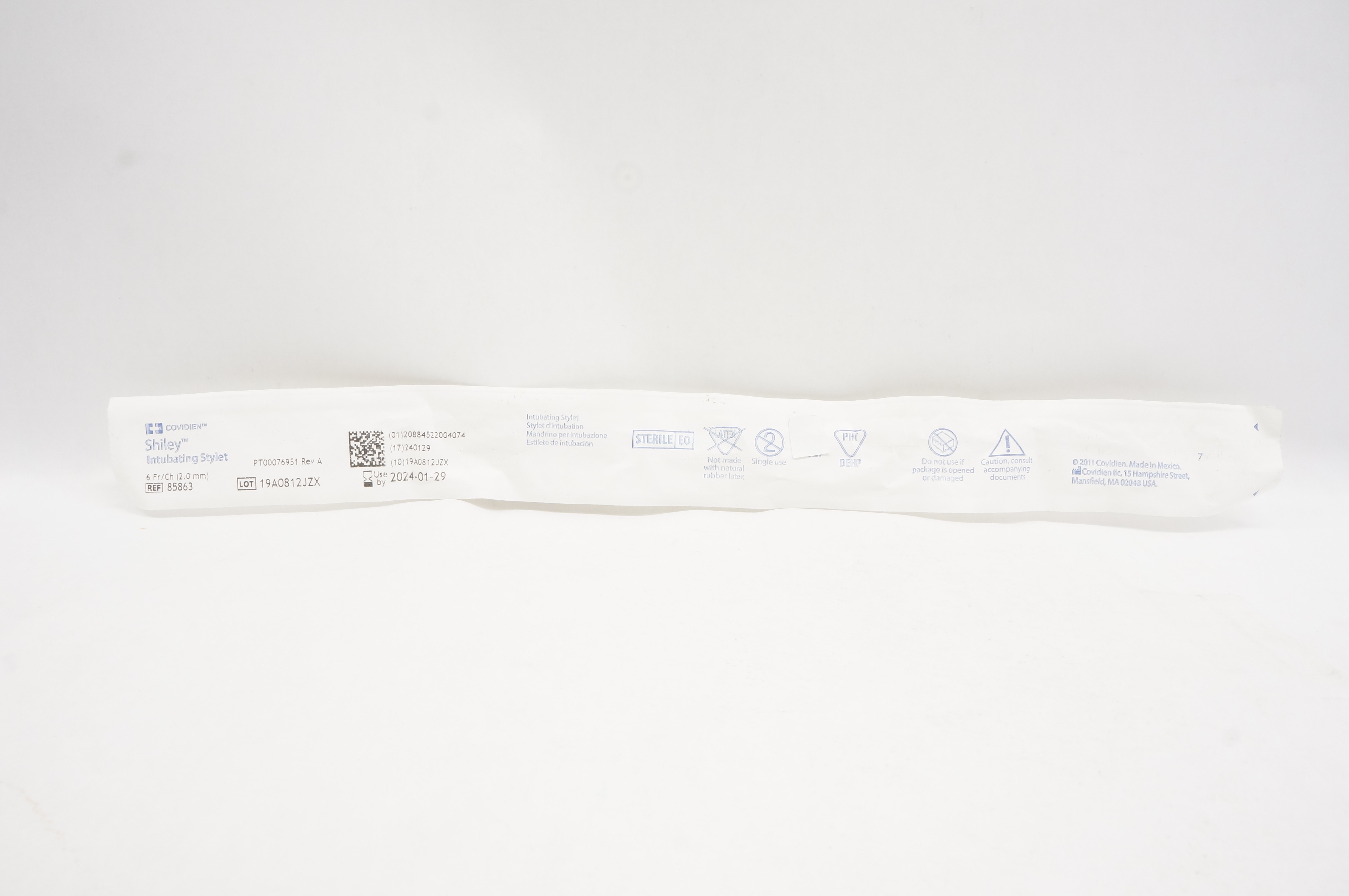 Covidien 85863 Mallinckrodt Intubating Stylet 6 Fr/Ch (x)