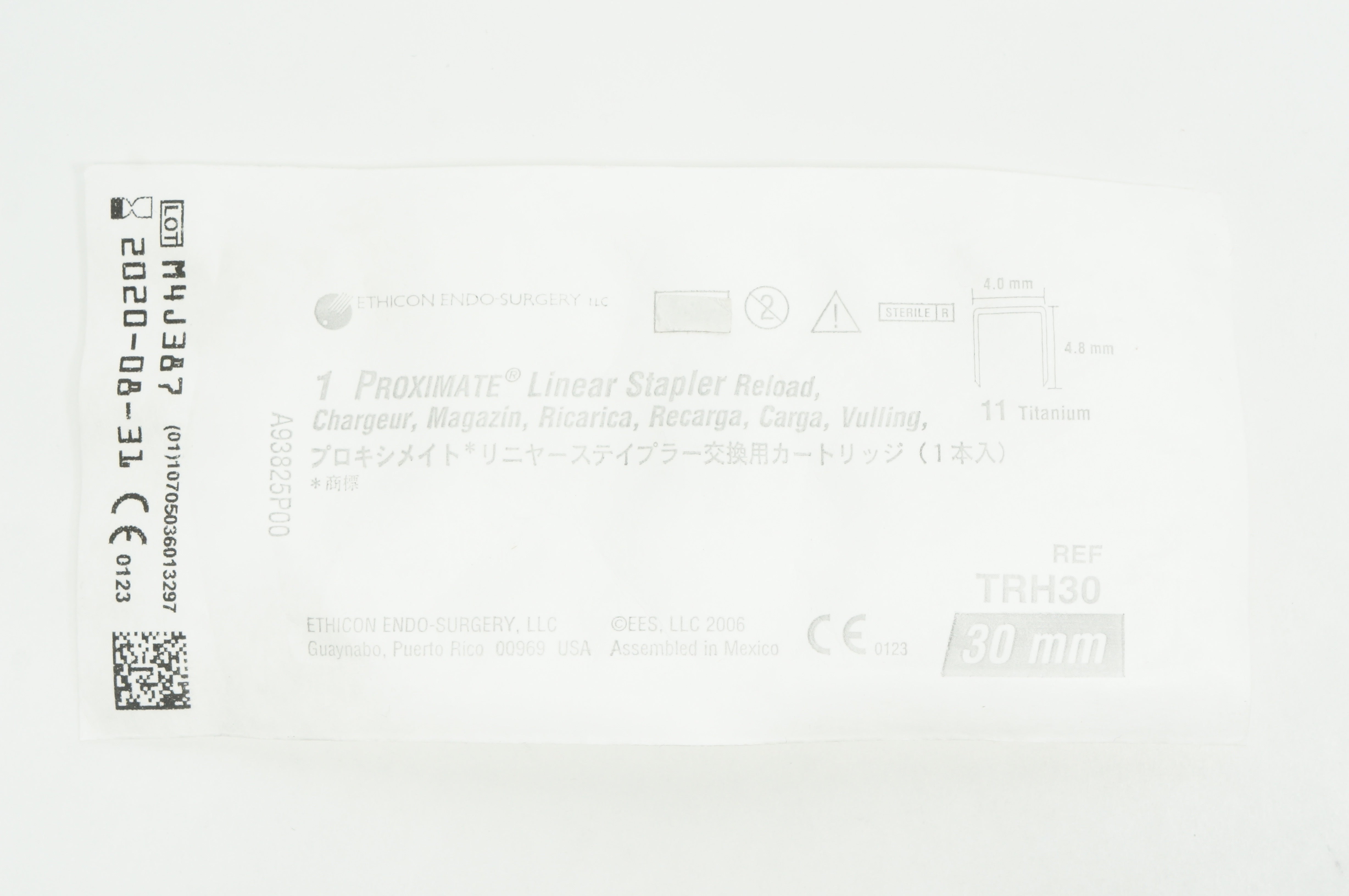 Ethicon TRH30 1Proximate Linear Stapler Reload, 30mm 11 Titanium 4.0 x 4.8mm (x)