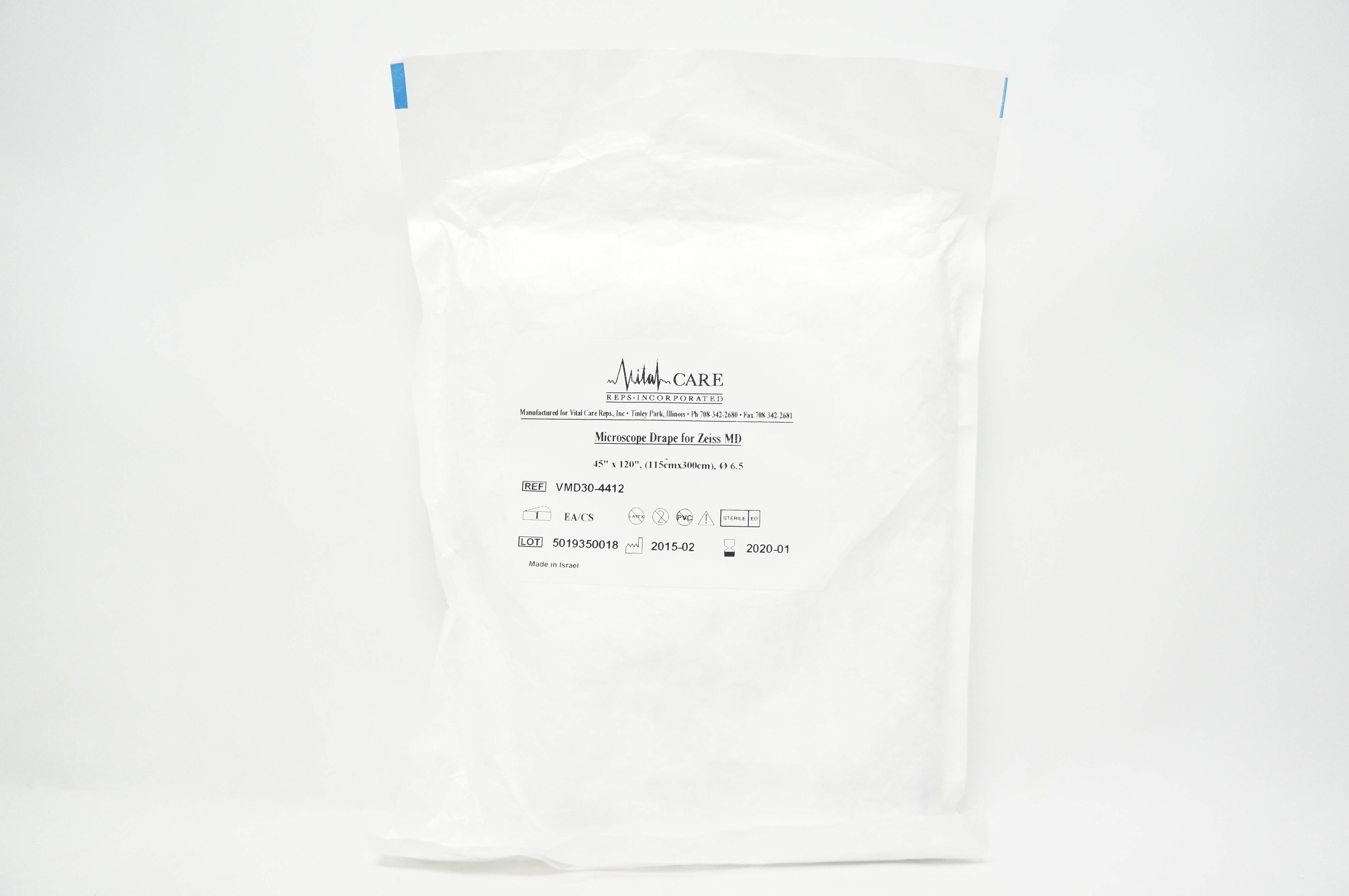 Vital Care VMD30-4412 Microscope Drape for Zeiss MD 45inch x 120inch (x)