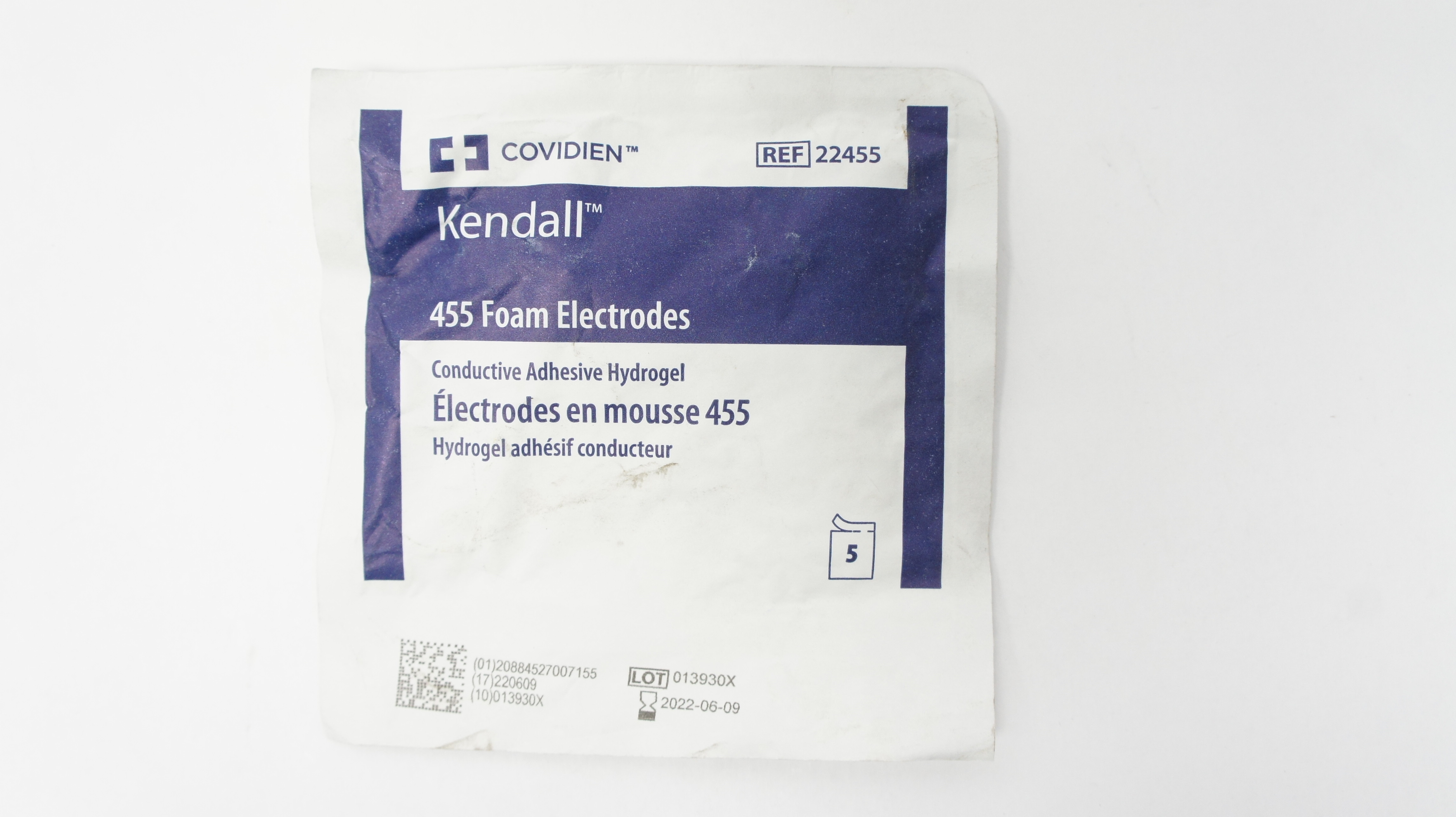 Covidien 22455 Kendall 455 Foam Electrodes (x) - Pack of 5