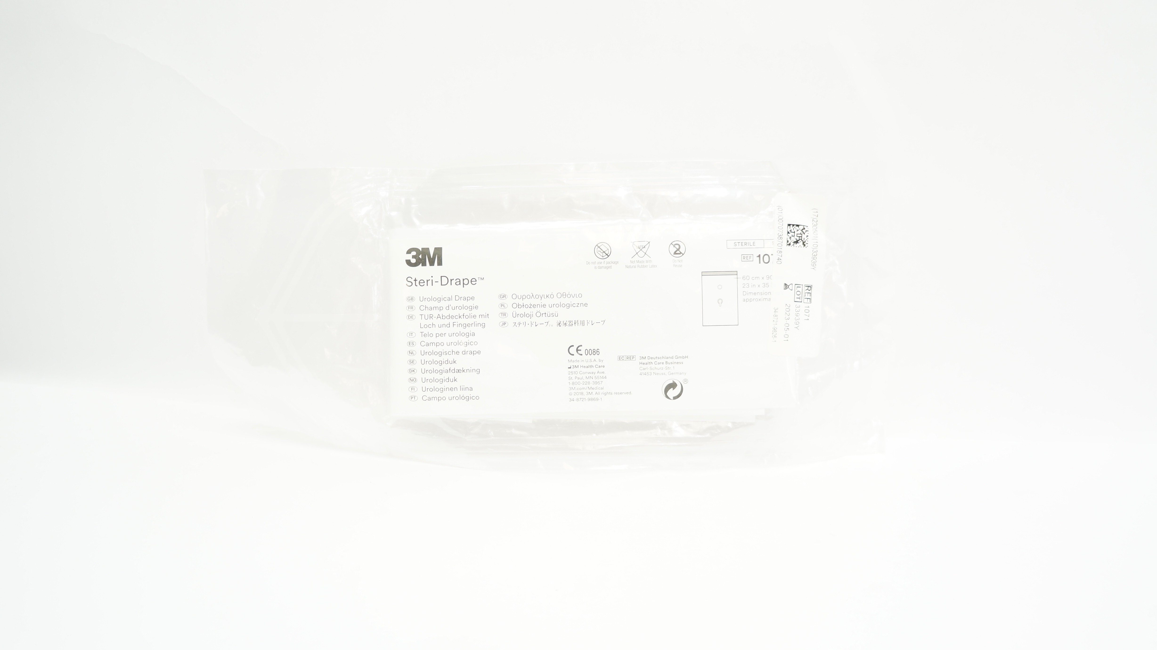 3M 1071 Steri-Drape Urological Drape 23inch x 35inch (x)