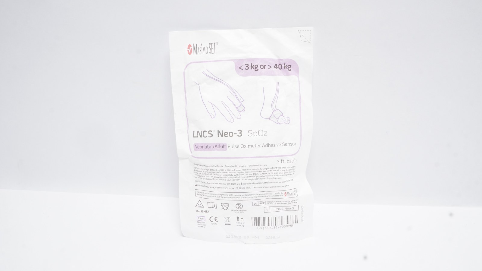 Masimo 2320 LNCS Neo-3 SpO2 Sensor <3 kg or >40 kg