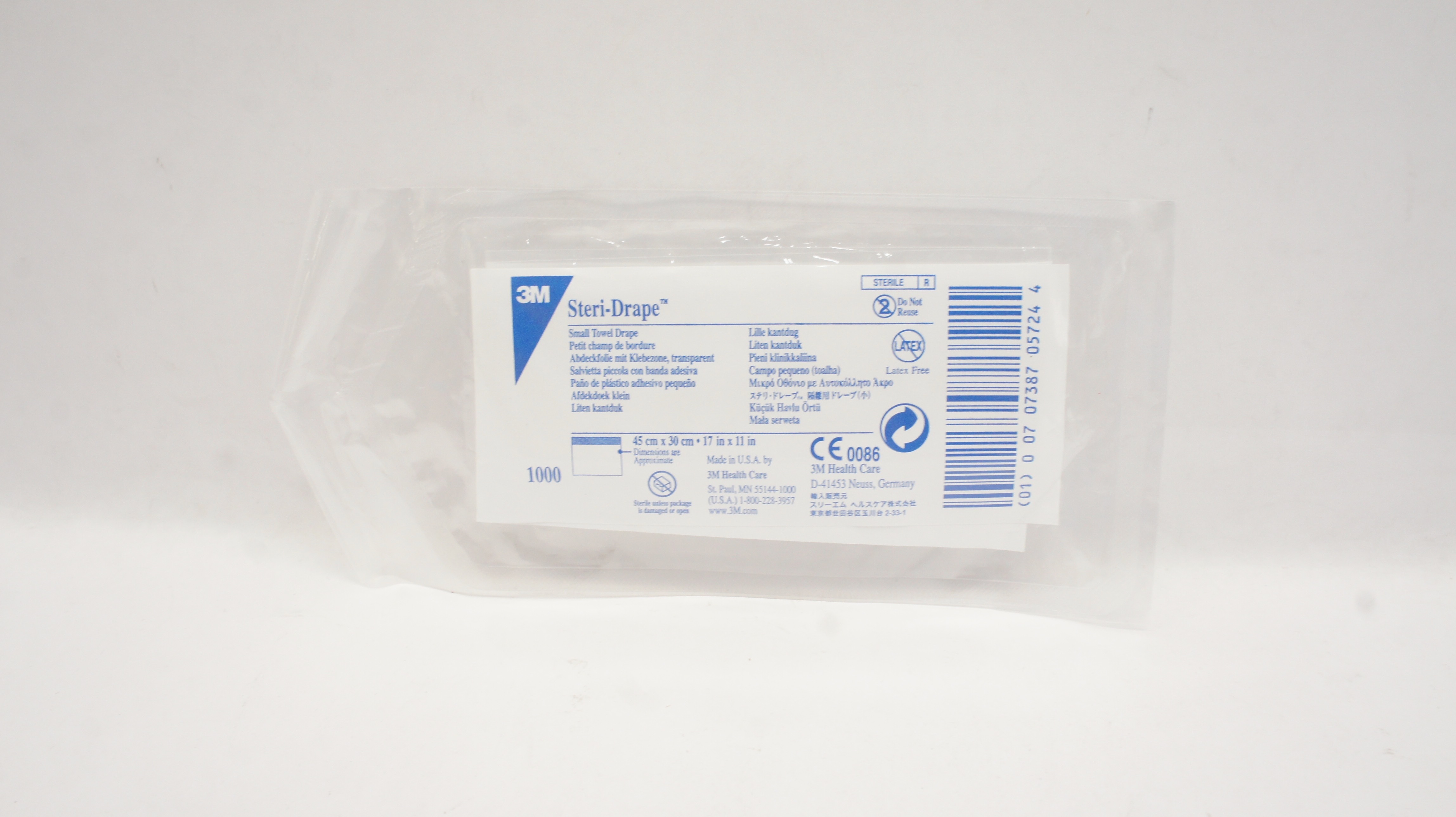 3M 1000 Steri-Drape Small Towel Drape 17 inch x 11 inch