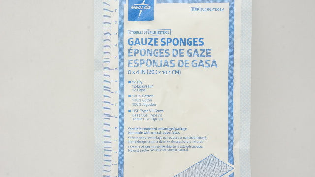 Medline NON21842 Gauze Sponges 8 x 4inch - Pack of 2