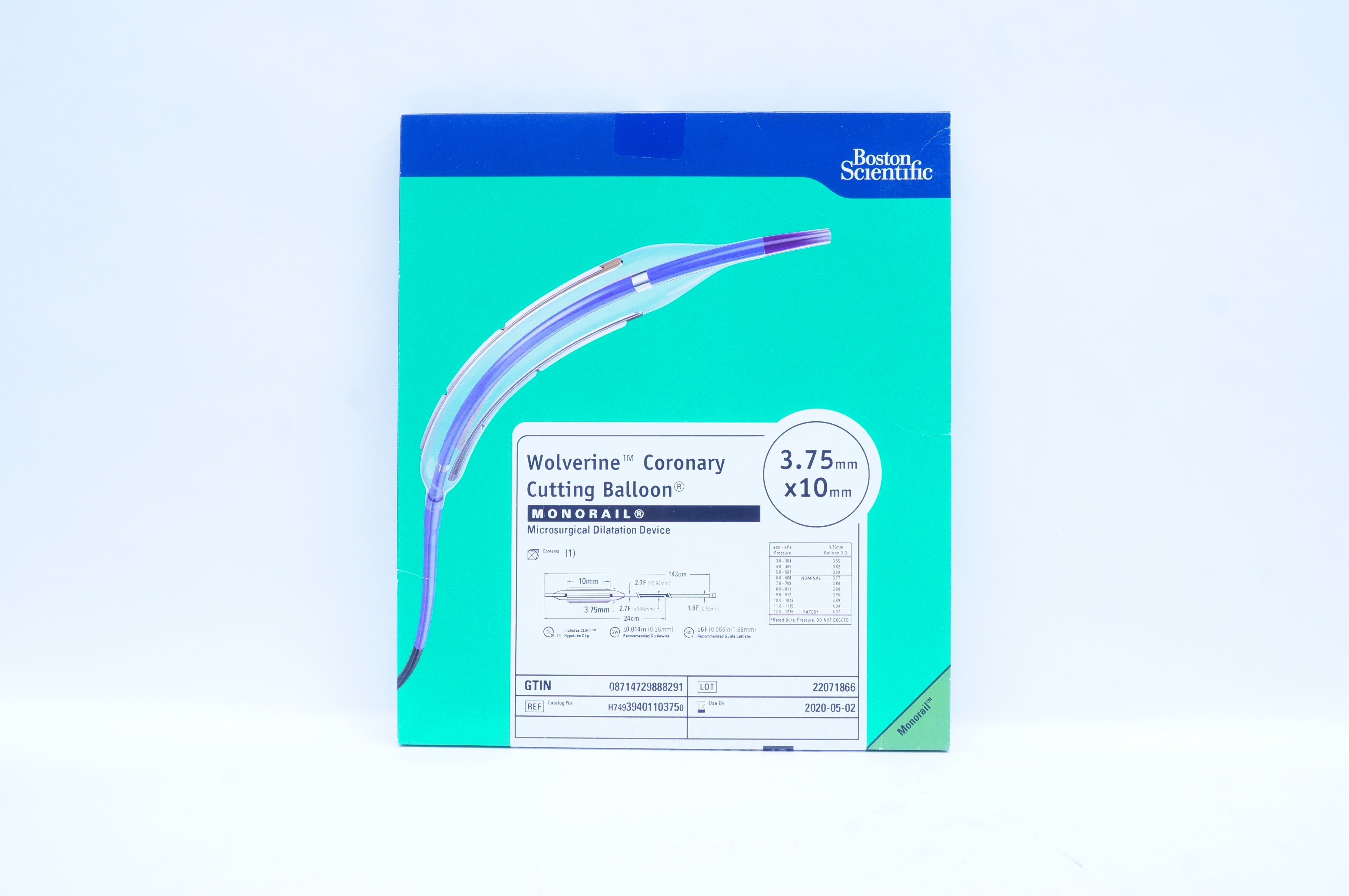 Boston Scientific 3940110375 Wolverine Coronary Cutting Balloon 3.75mm x 10mm(x)