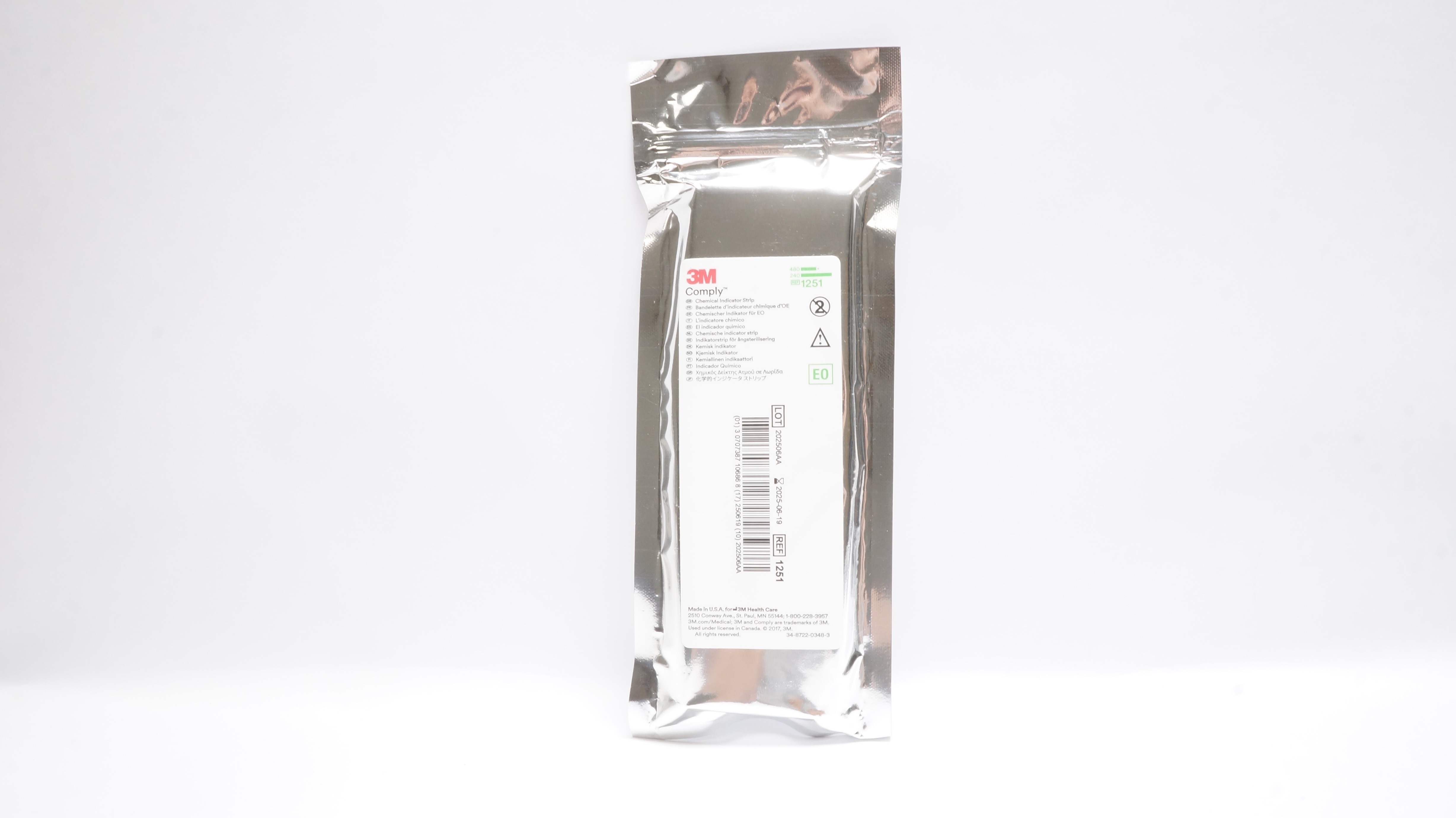 3M 1251 Comply EO Chemical Indicator Strip