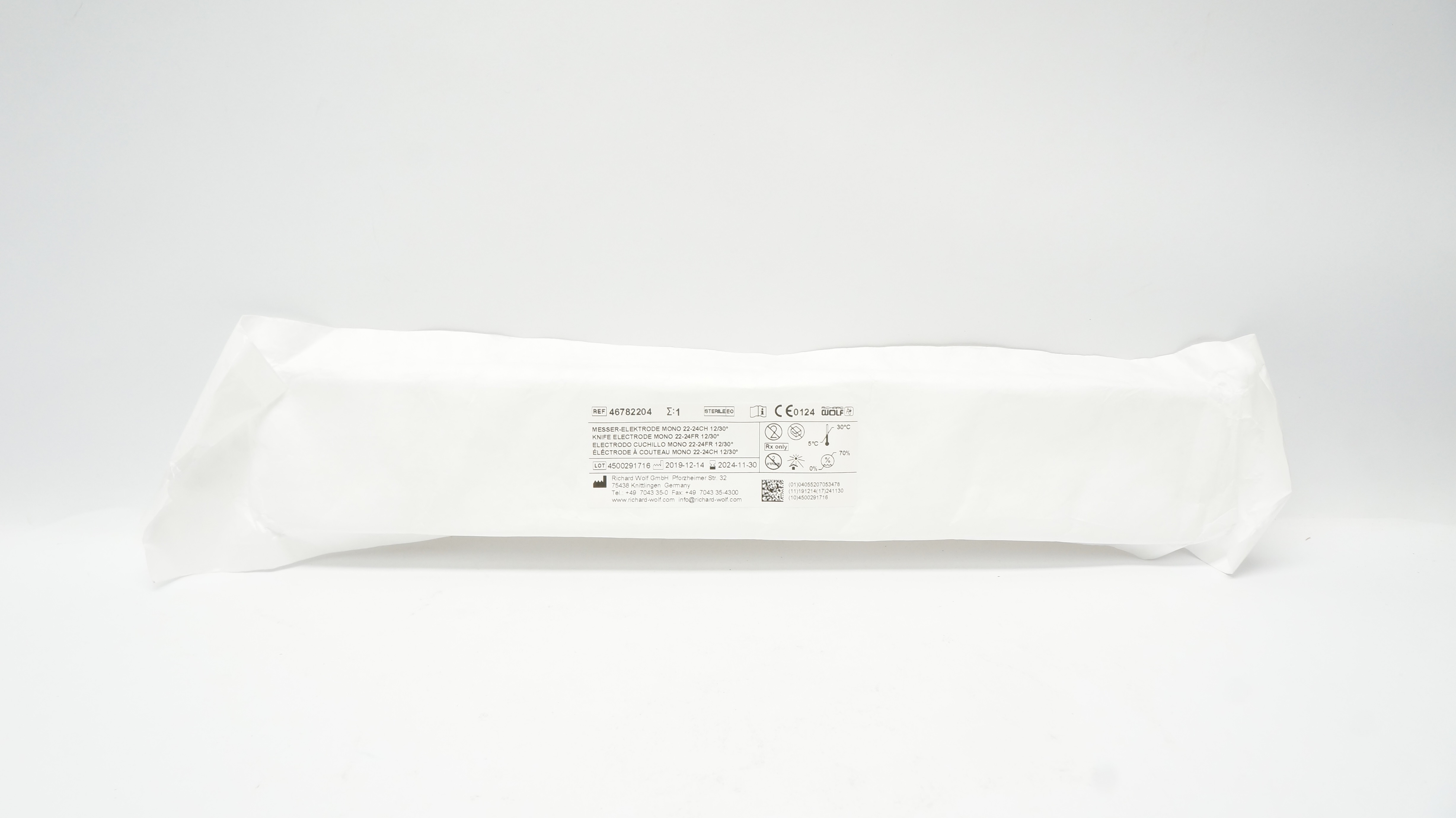 Richard Wolf 46782204 Knife Electrode Mono 22-24Fr. 12/30 Degree (x)