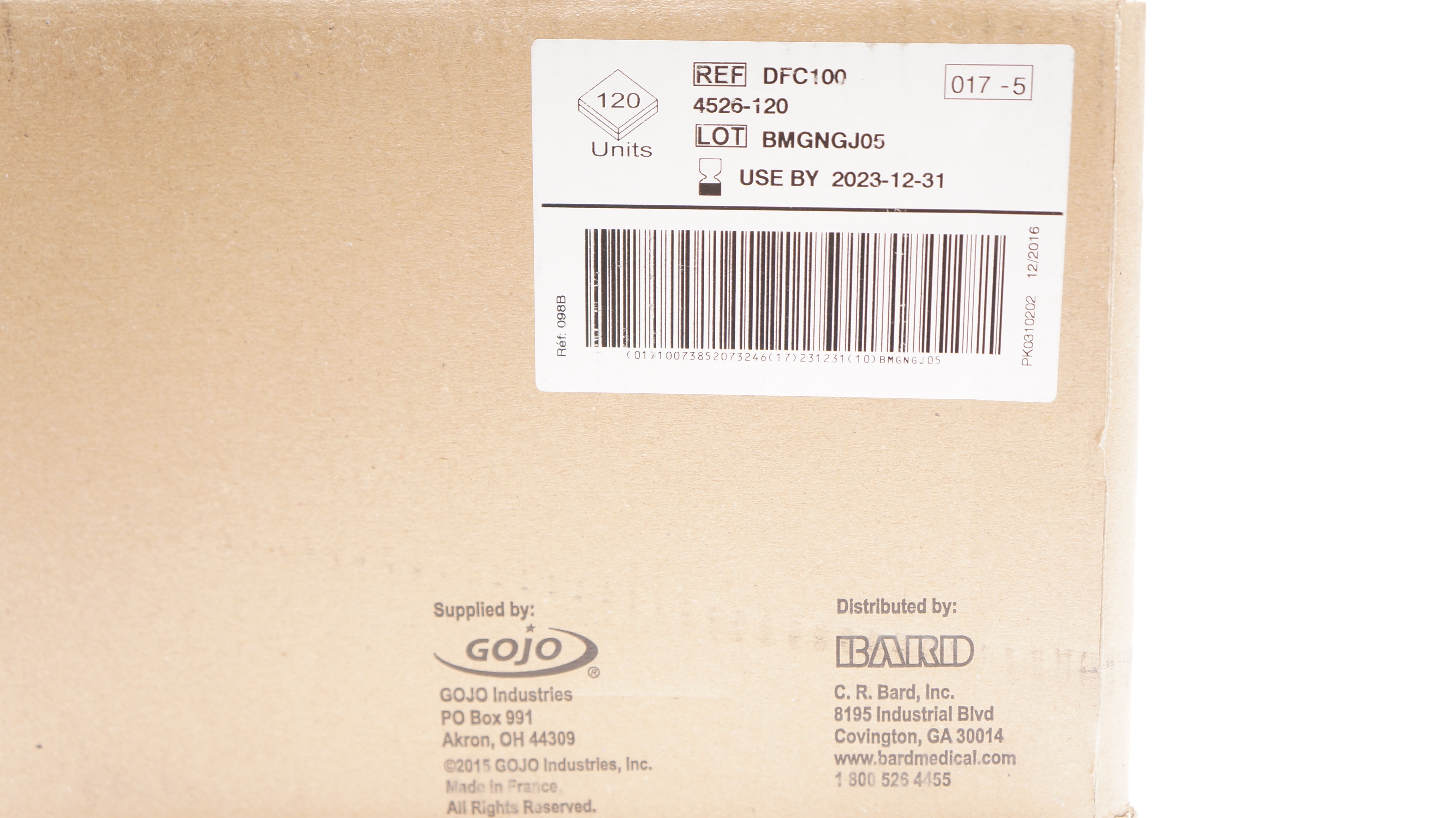 Bard DFC100 SURESTEP Post Insertion Foley Care Wipes 7.9 x 7.9inch - Box of 120