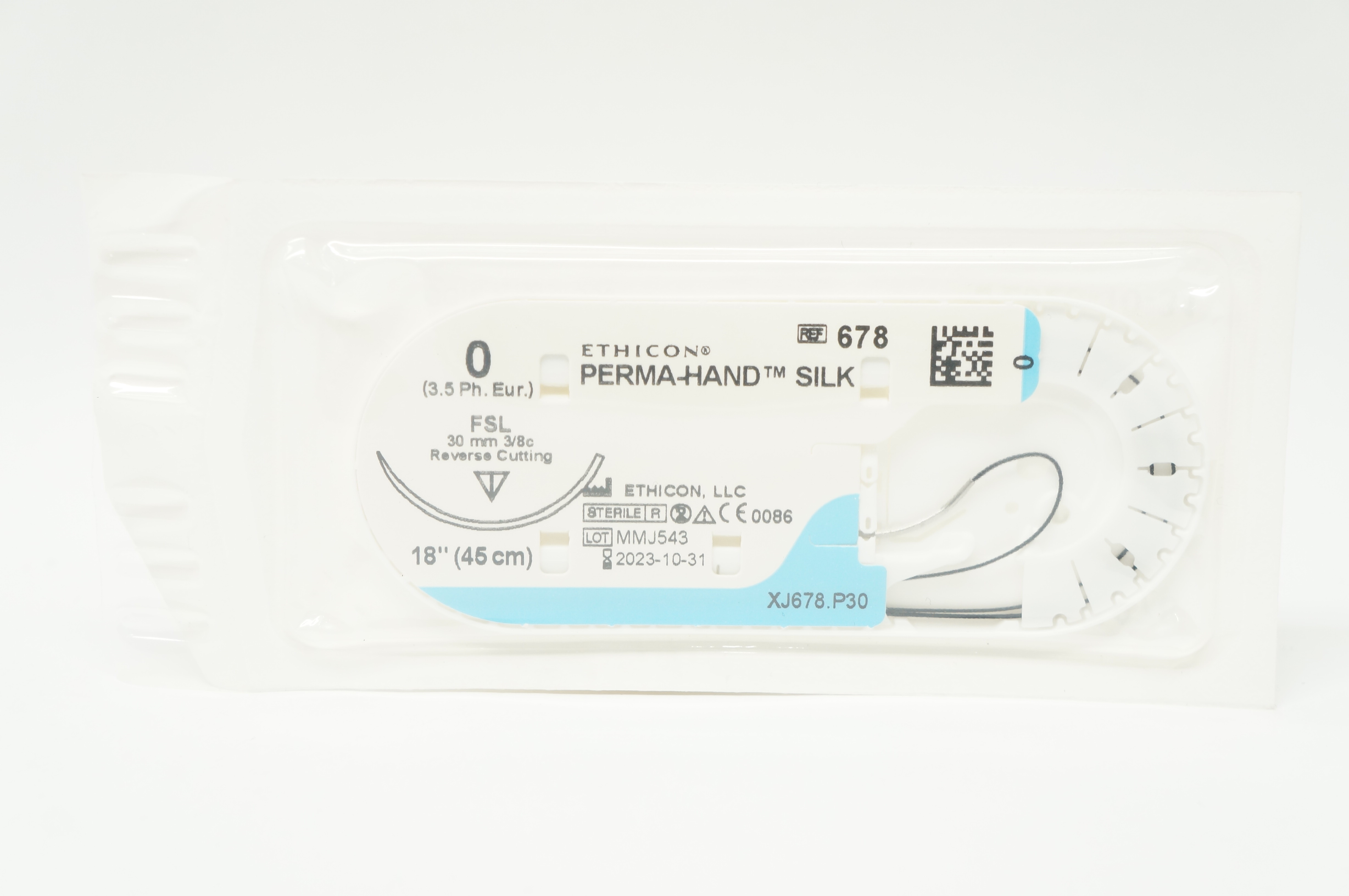 Ethicon 678 0 PERMA-HAND SILK, FSL, 30mm 3/8c, 18inch