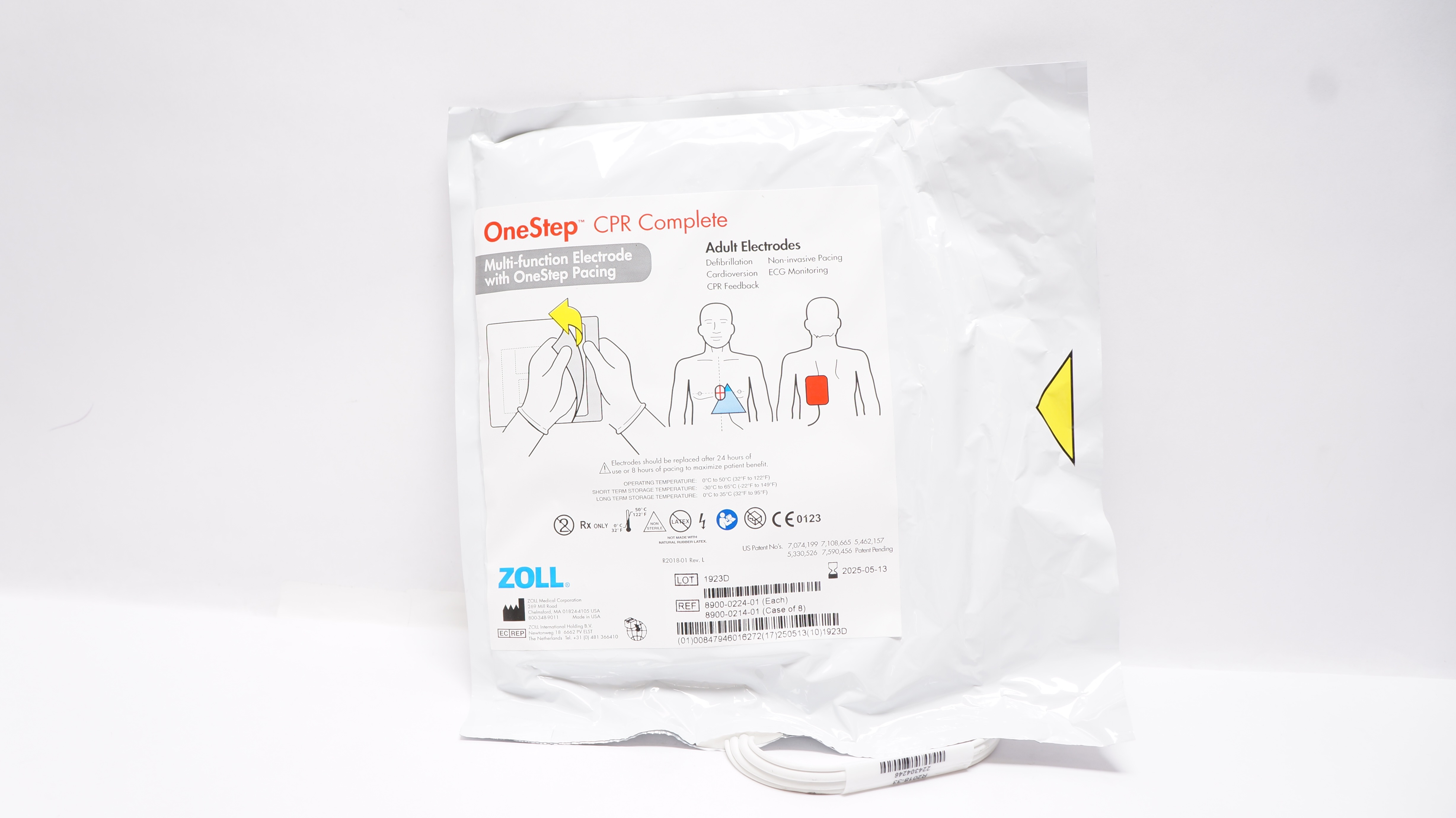 Zoll 8900-0224-01 OneStep CPR Complete Adult Multi-Function Electrodes