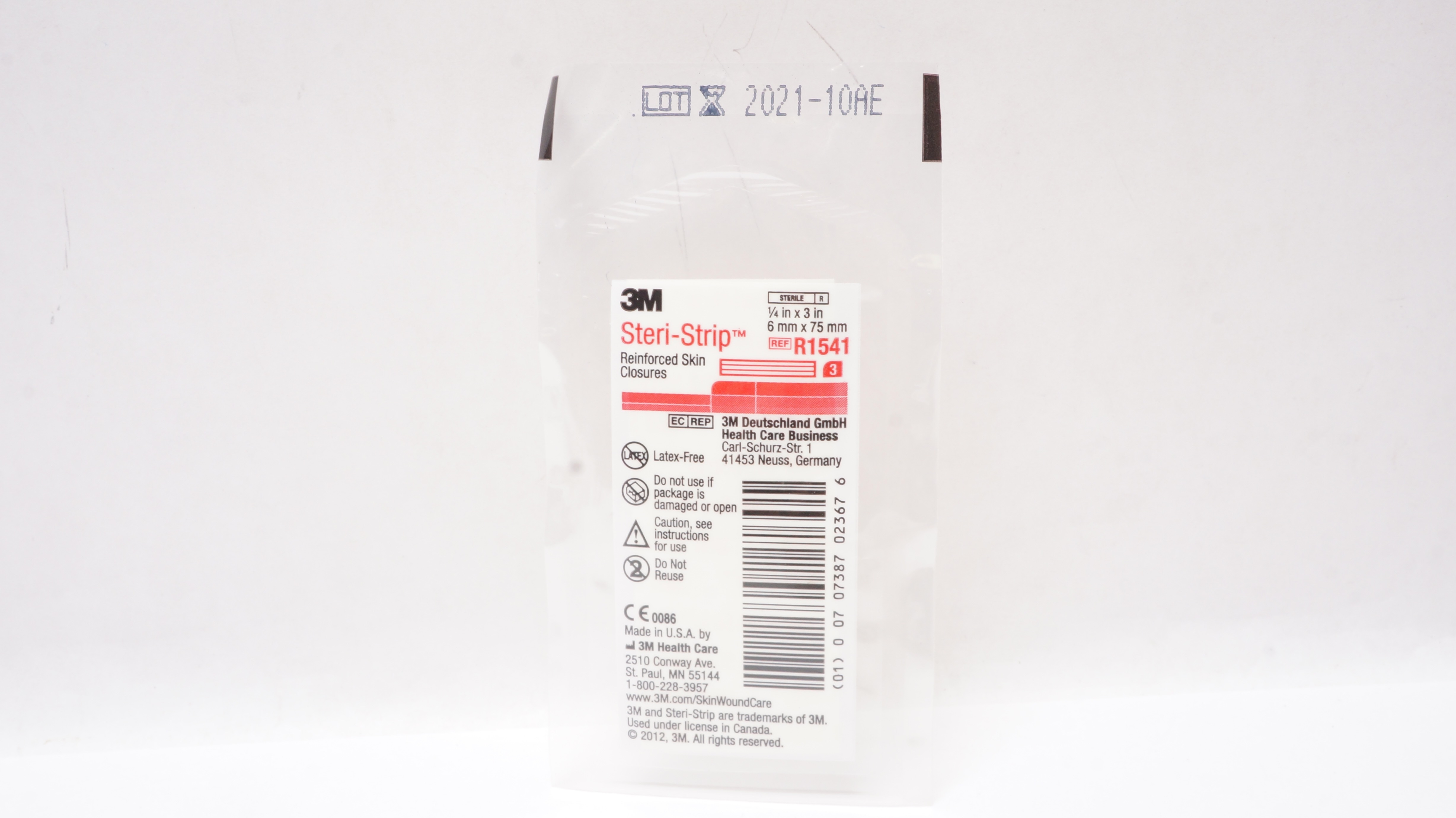 3M R1541 Steri-Strip Reinforced Skin Closures 1/4inch x 3inch - Pack of 3 (x)