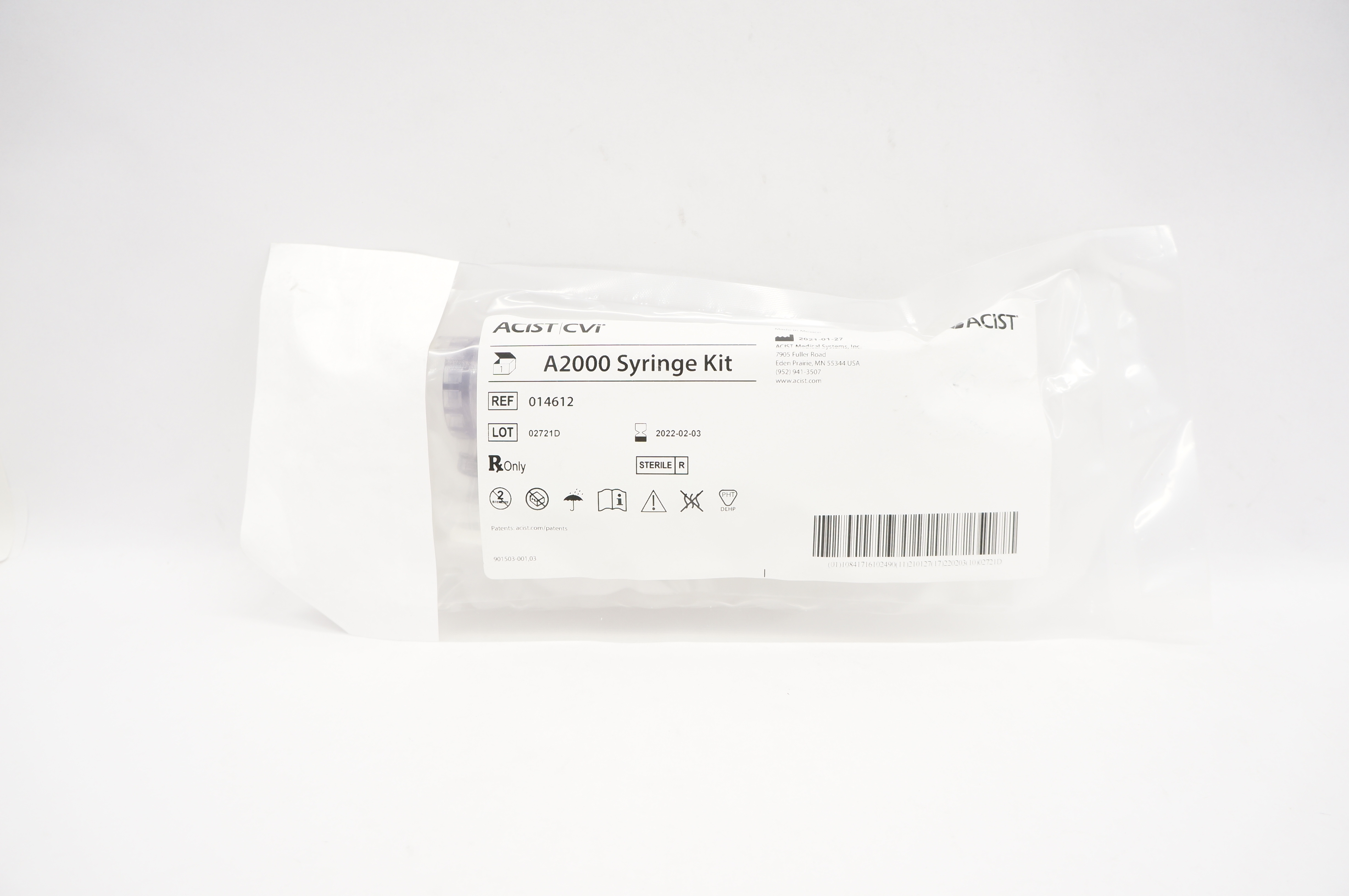 ACIST 014612 CVi  A2000 SYRINGE KIT (x)