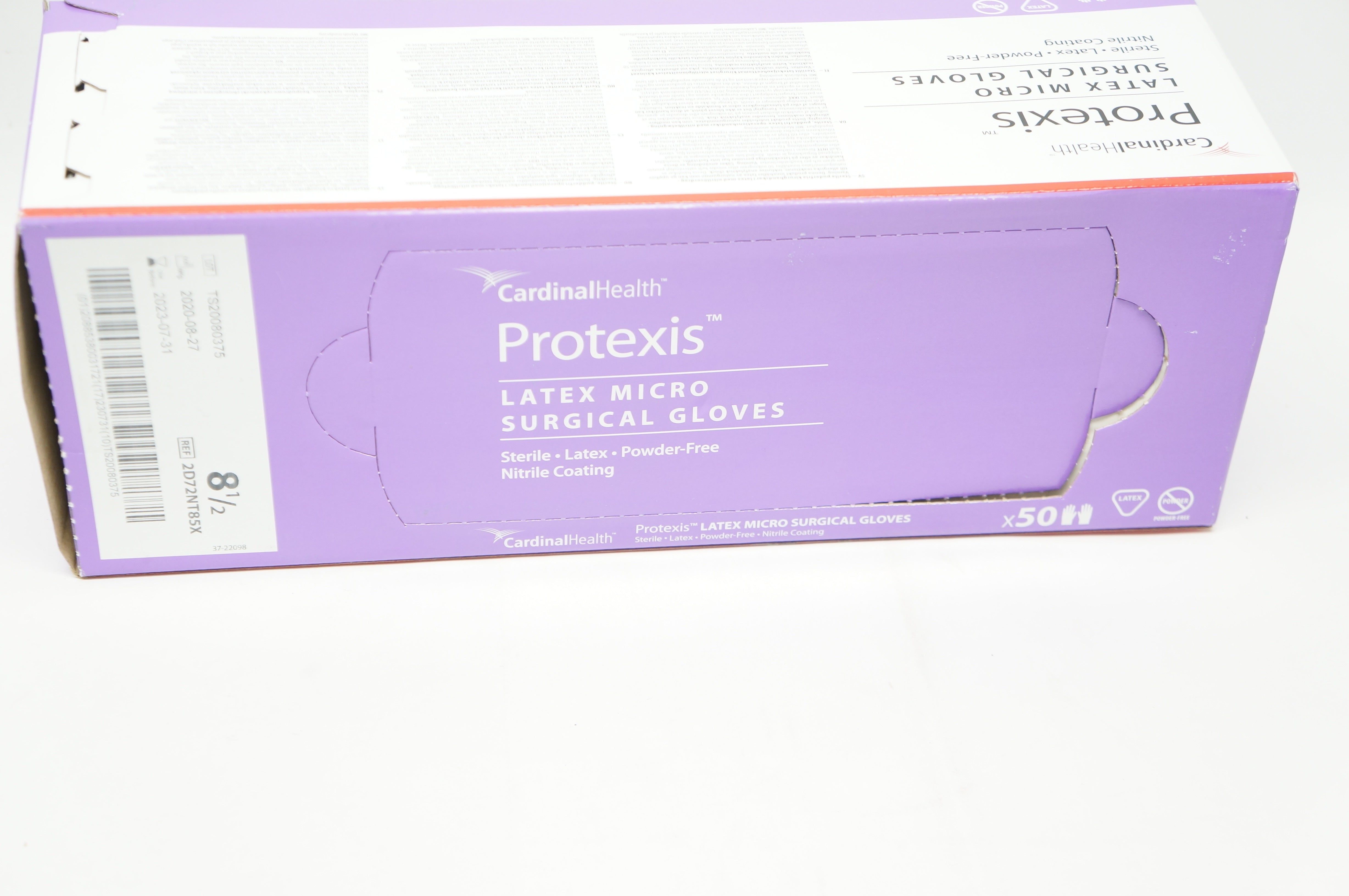 Cardinal Health 2D72NT85X Protexis Latex Micro Surgical Gloves, 8 1/2 -Box of 50