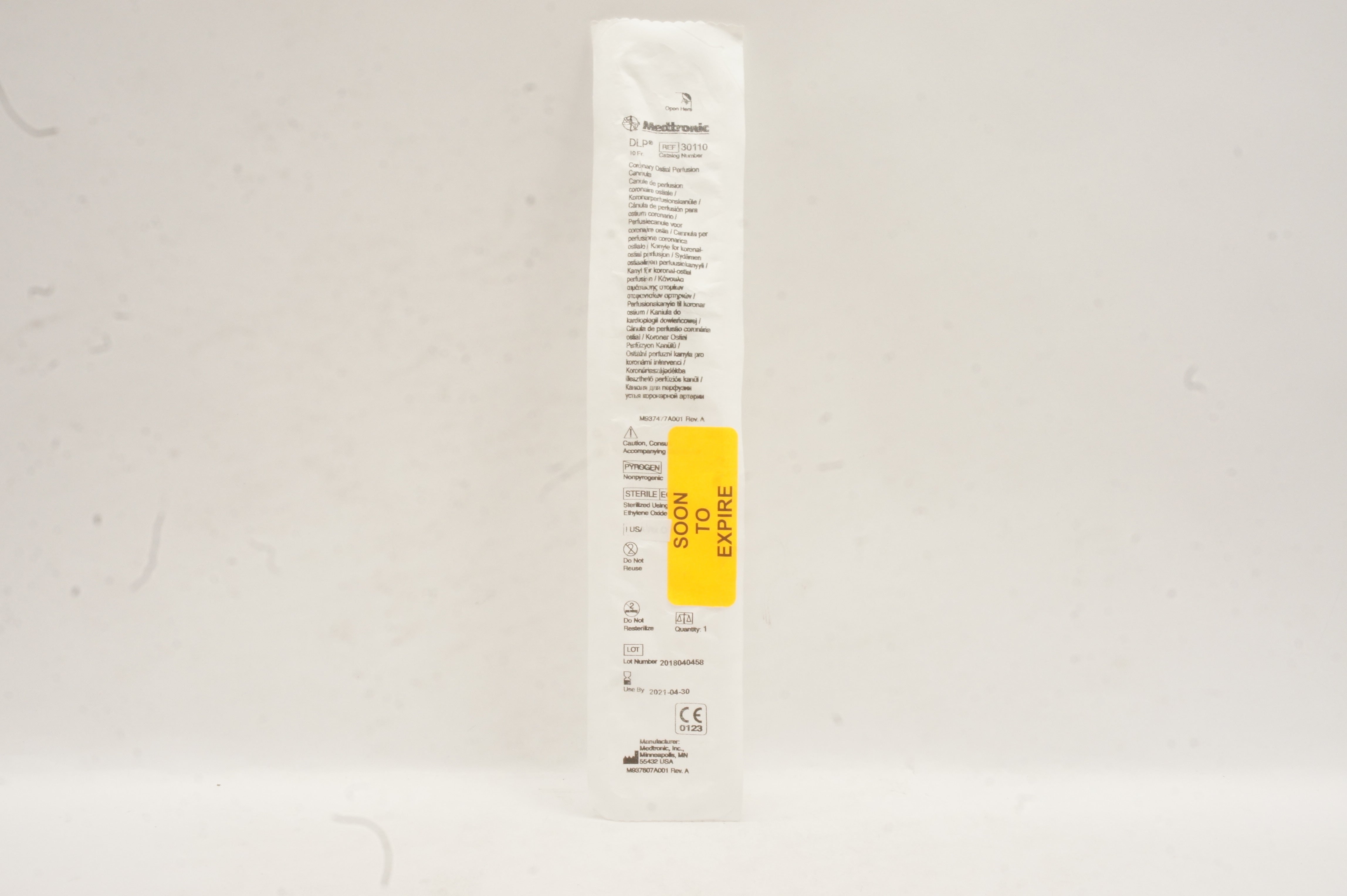 Medtronic 30110 DLP 10Fr Coronary Ostial Perfusion Cannula (x)