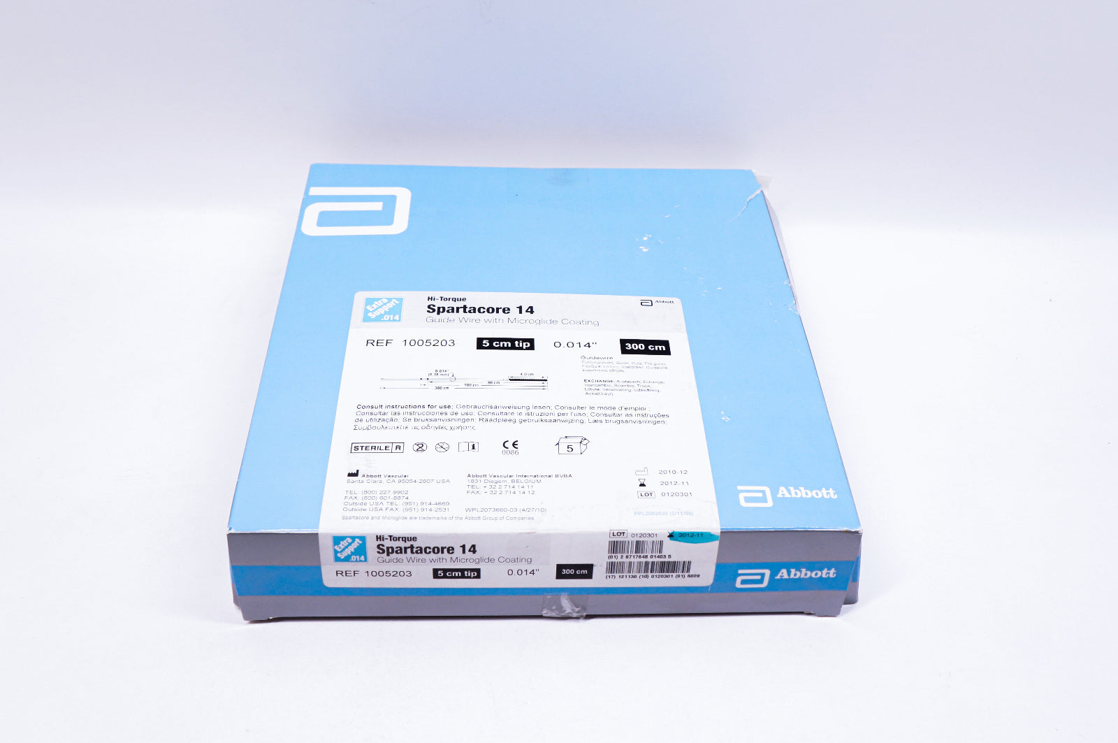 Abbott 1005203 Hi-Torque Spartacore 14 Guide Wire 5 x 0.014inch (x) - Box of 5