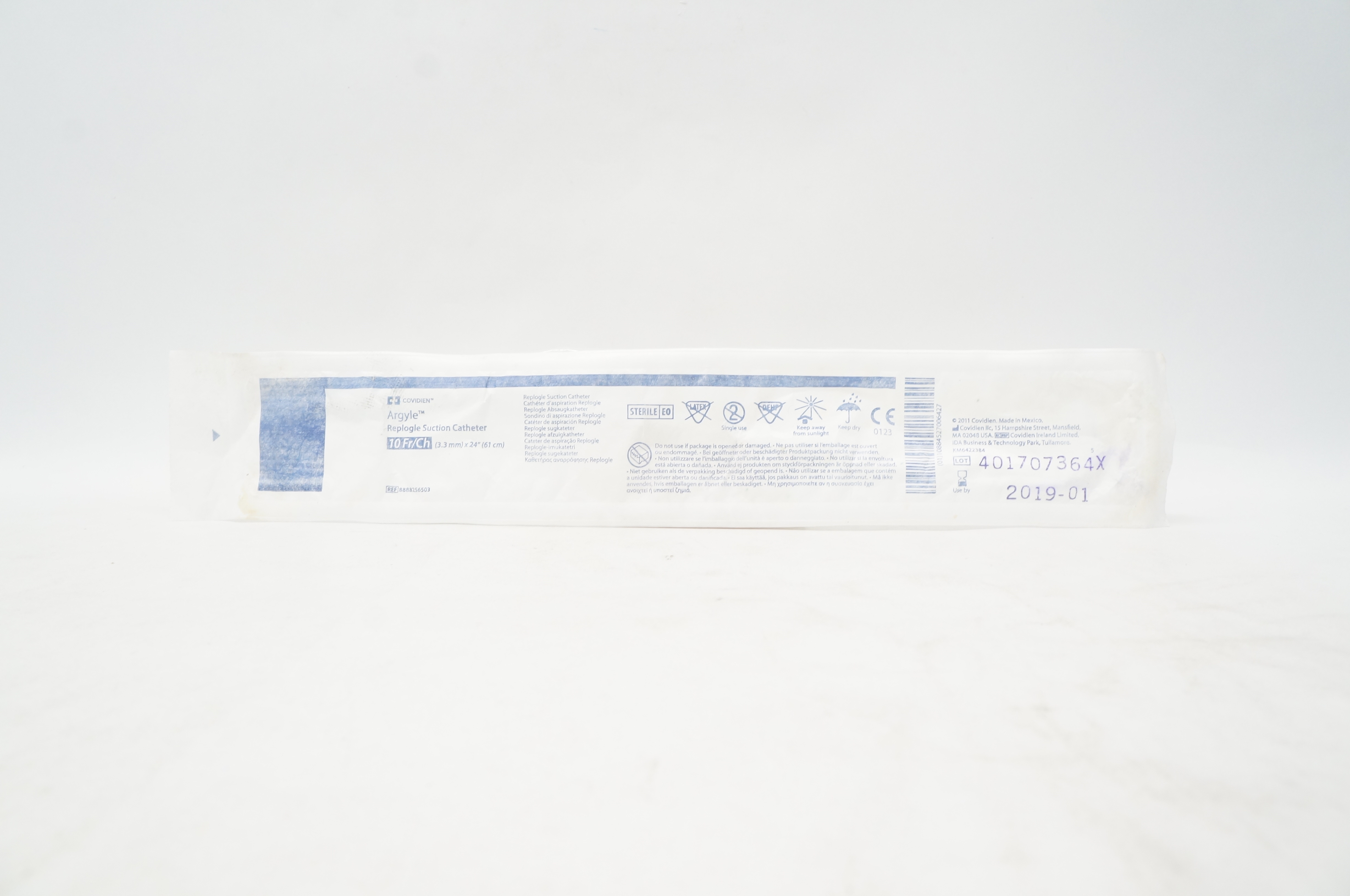 Covidien 8888256503 Argyle Replogle Suction Cath. 10Fr/Ch x 24inch (x)