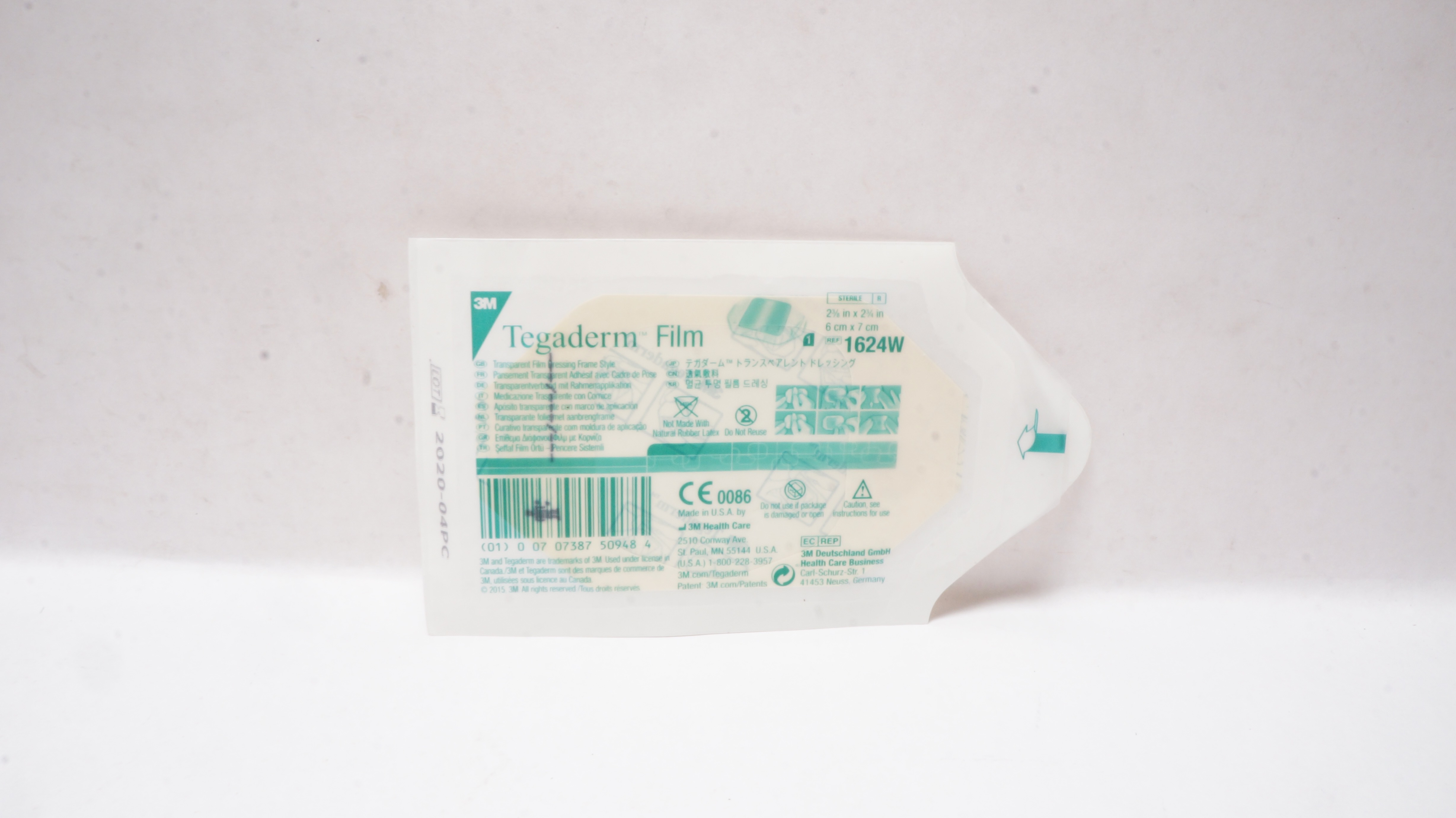 3M 1624W Tegaderm Transparent Film Dressing Frame 2-3/8x2-3/4inch (x)