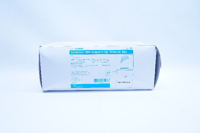 Cardinal Health 4359SMS SMS Surgeon's Cap, Universal, Blue - Box of 100