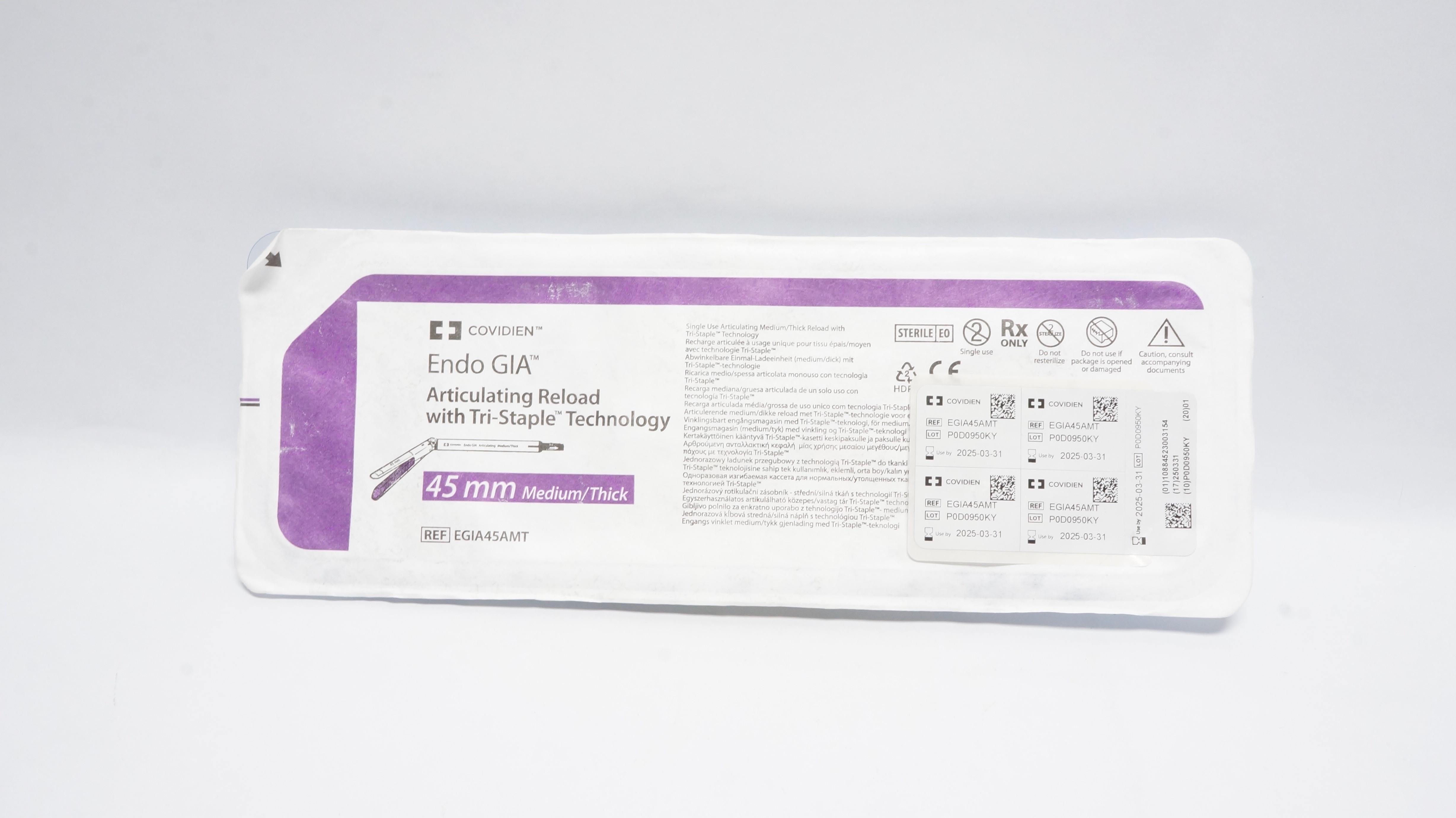 Covidien EGIA45AMT Endo GIA Articulating Reload w/ Tri-Staple Technology 45mm(x)