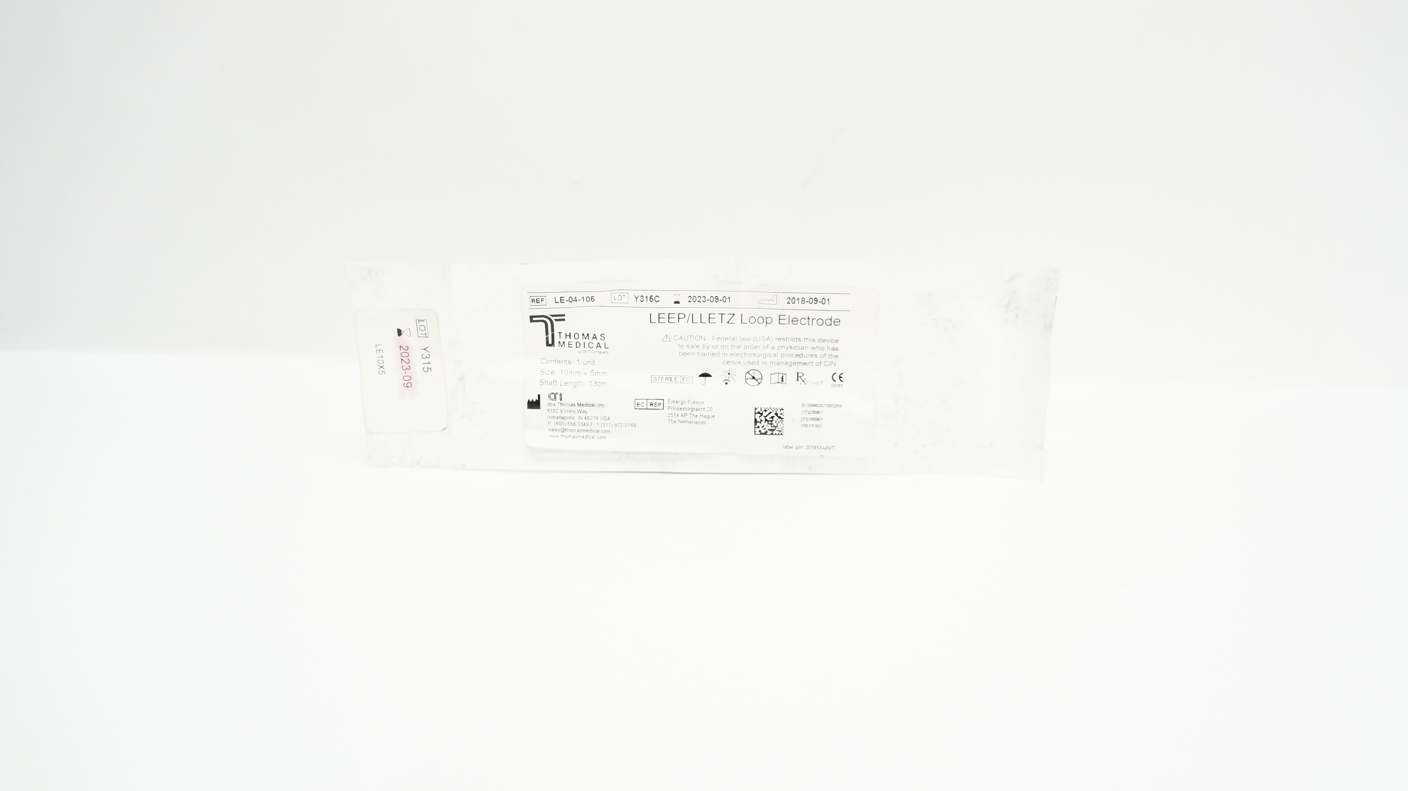 Thomas Medical LE-04-105 LEEP/LLETZ Loop Electrode 10mm x 5mm x 13cm (x)